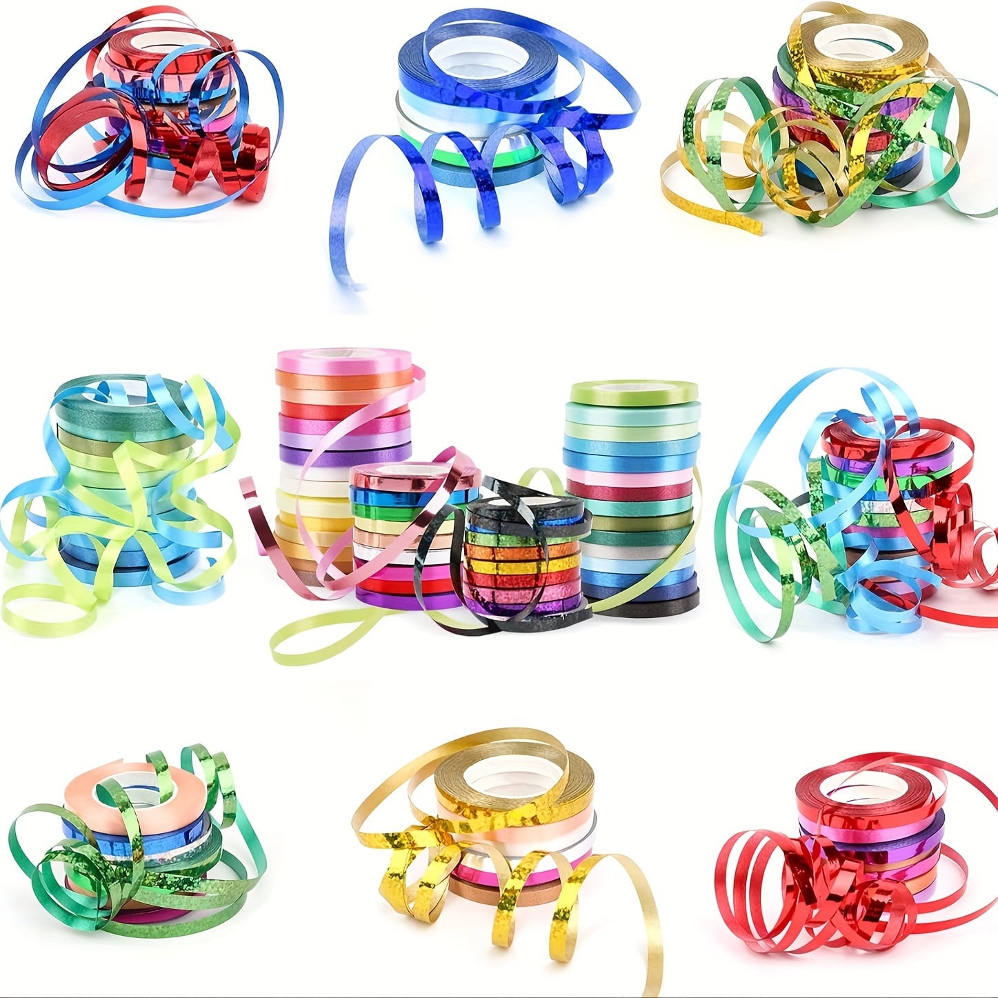CUITING 30 Roll 15 Colors Curling Ribbons - For Crafts Bows Present Wrapping Florist Wedding Party Festival Art Craft Decor  Separate Rolls  16 Feet Per Roll (Mixed Colors) -  Suitable fo