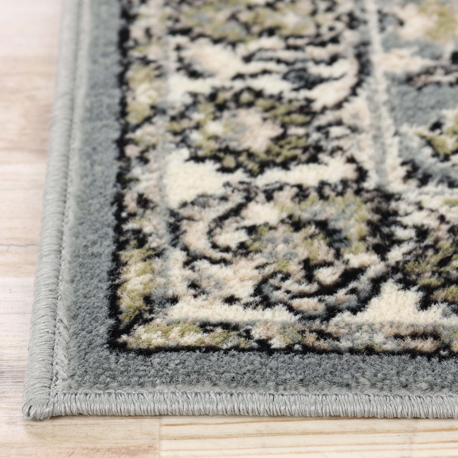 Superior Lille Traditional Floral Indoor Runner Rug, Cream, 8' x 10'