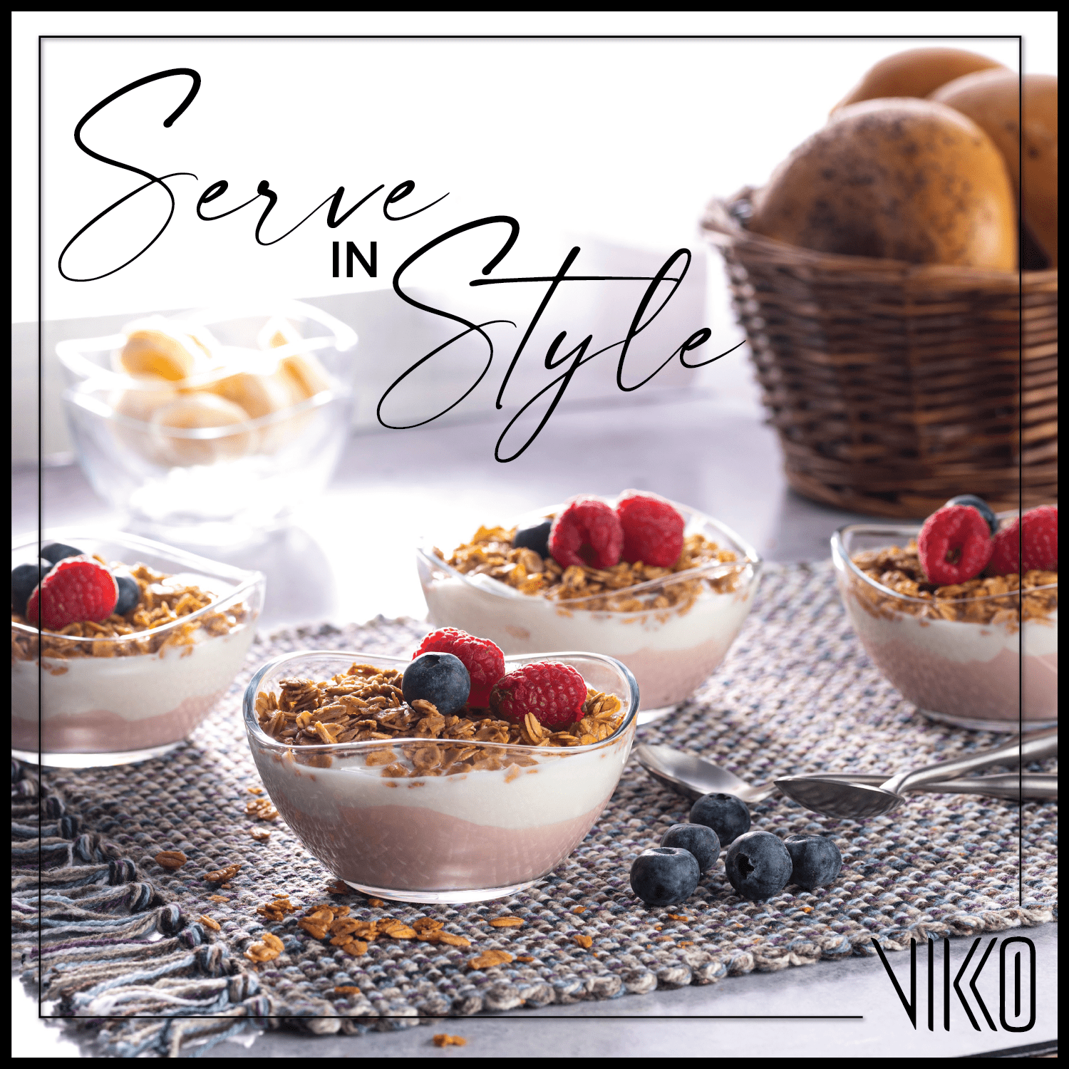 Vikko 7 Oz Dessert Bowls 6-Pc Clear Decorative Bowl Glass Dinnerware Set