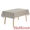 Unique Bargains 1 Pack Rectangle Tablecloth, Oil-Proof, Spill-Proof, and Water Resistance PVC Table Cover for Party Kitchen Dining Room Beige 55" x 71"