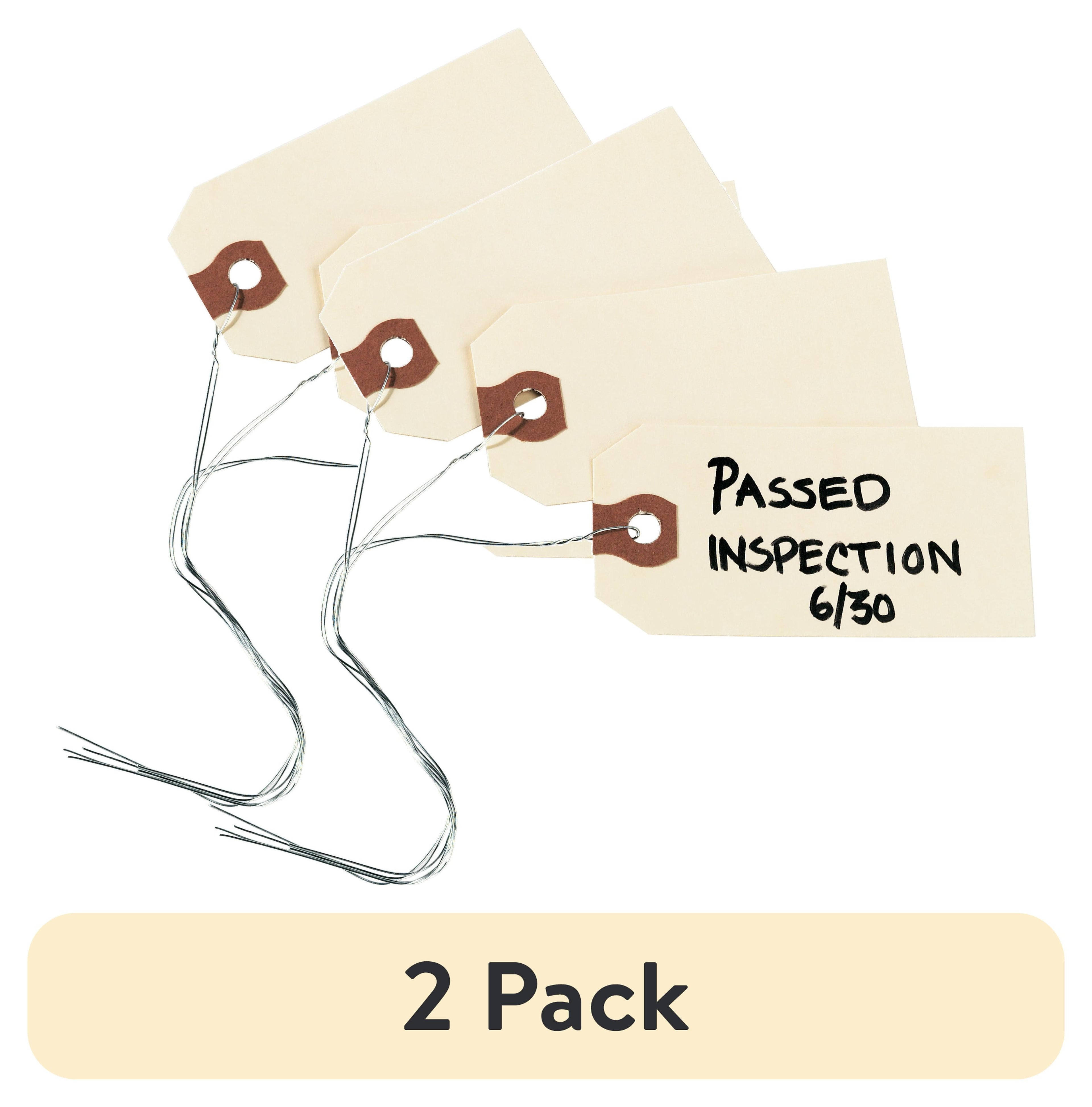 Avery Shipping Tags with Wire, 11.5 pt. Stock, 3-1/4" x 1-5/8", 1,000 Manila Hang Tags (12602)
