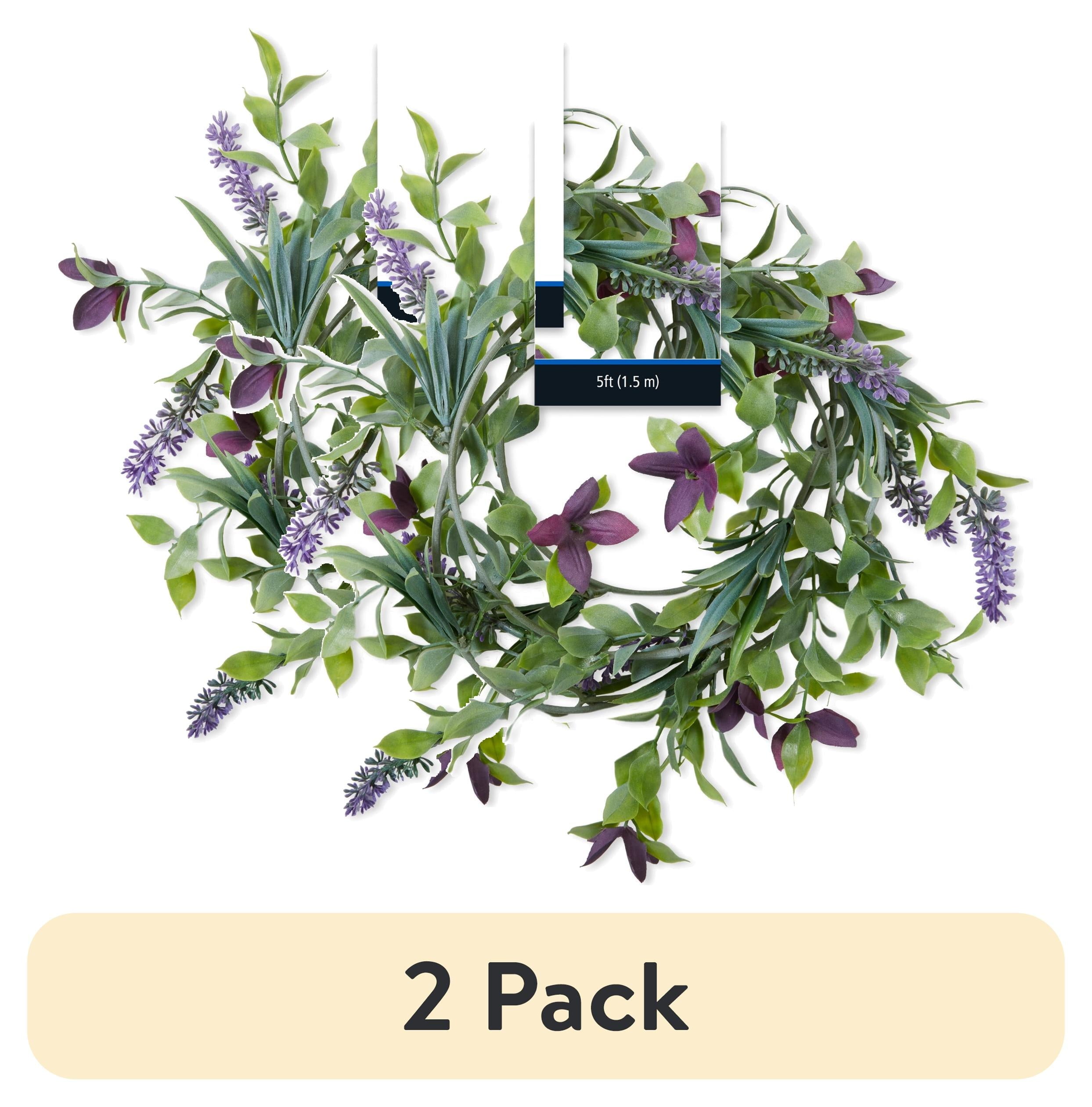 Mainstays 5' Artificial Lavender Wildflower Garland, 24pk