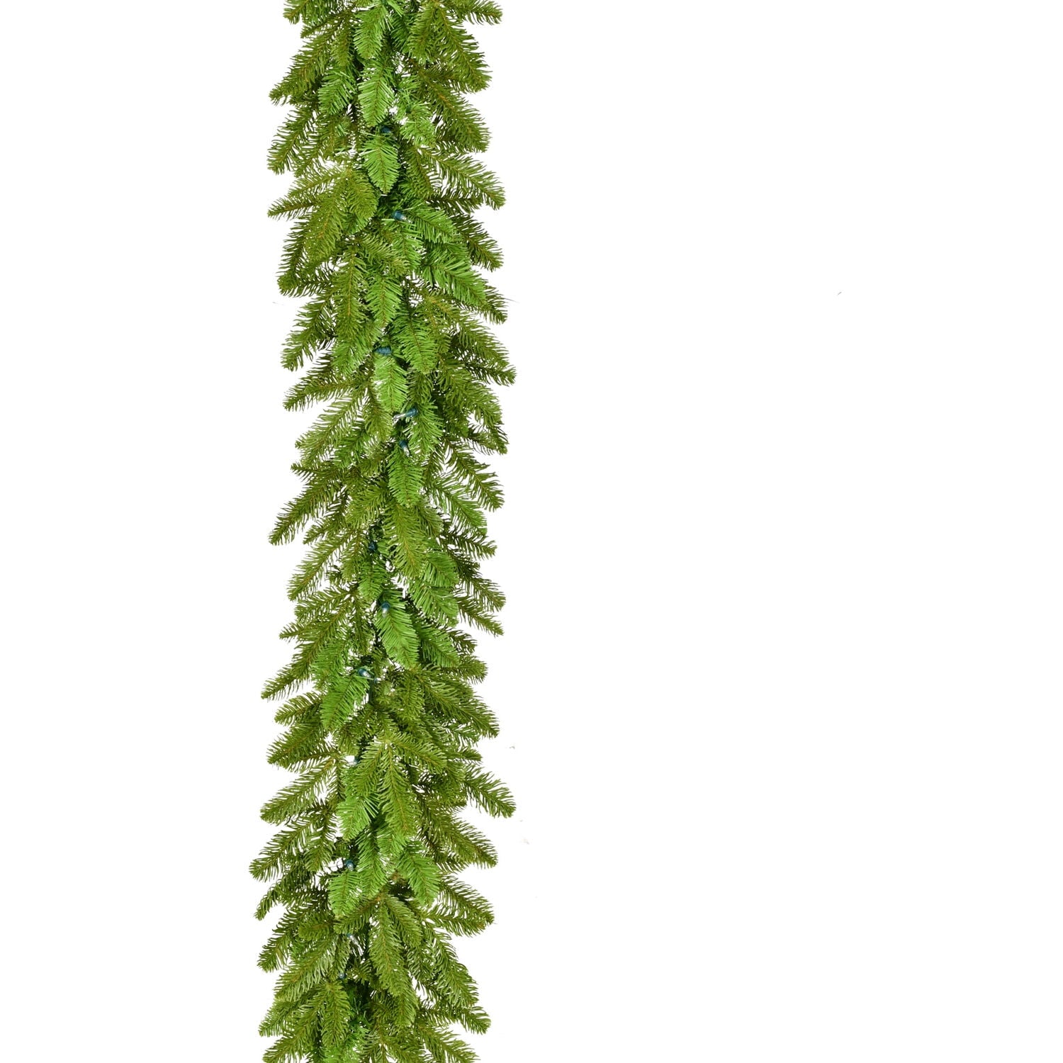 Fraser Hill Farm 9-ft. Grandland Garland with Warm White LED Lights, Battery-Operated, Festive Christmas Holiday Decor for Fireplace Mantel, Staircase, Console Table, FFGT108G-5GR