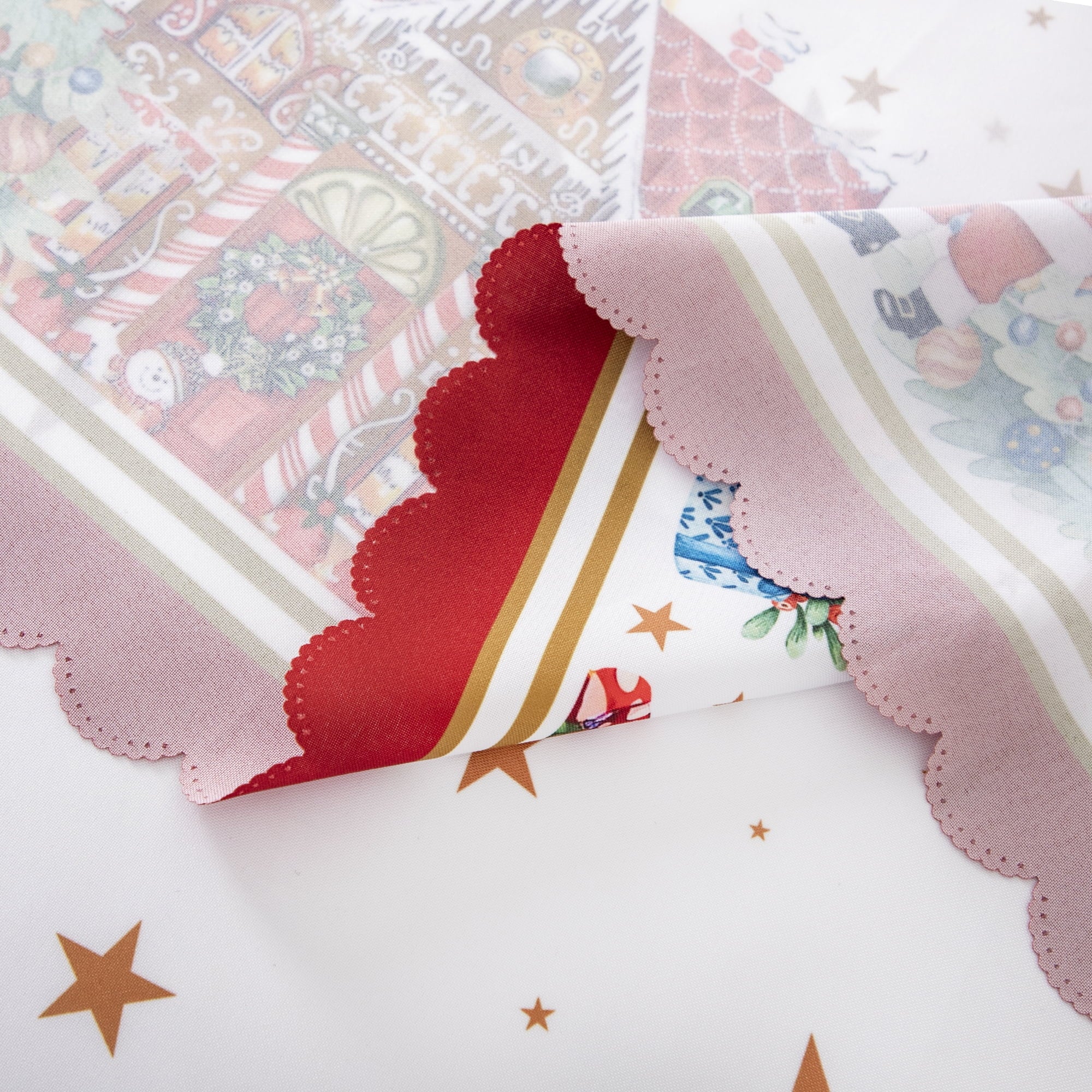 RAY STAR Large Christmas Table Cloth for Rectangle Table 60x120 Polyester Machine Washable Table Cloths, Thick Can not See Through Heavy Duty Tablecloth