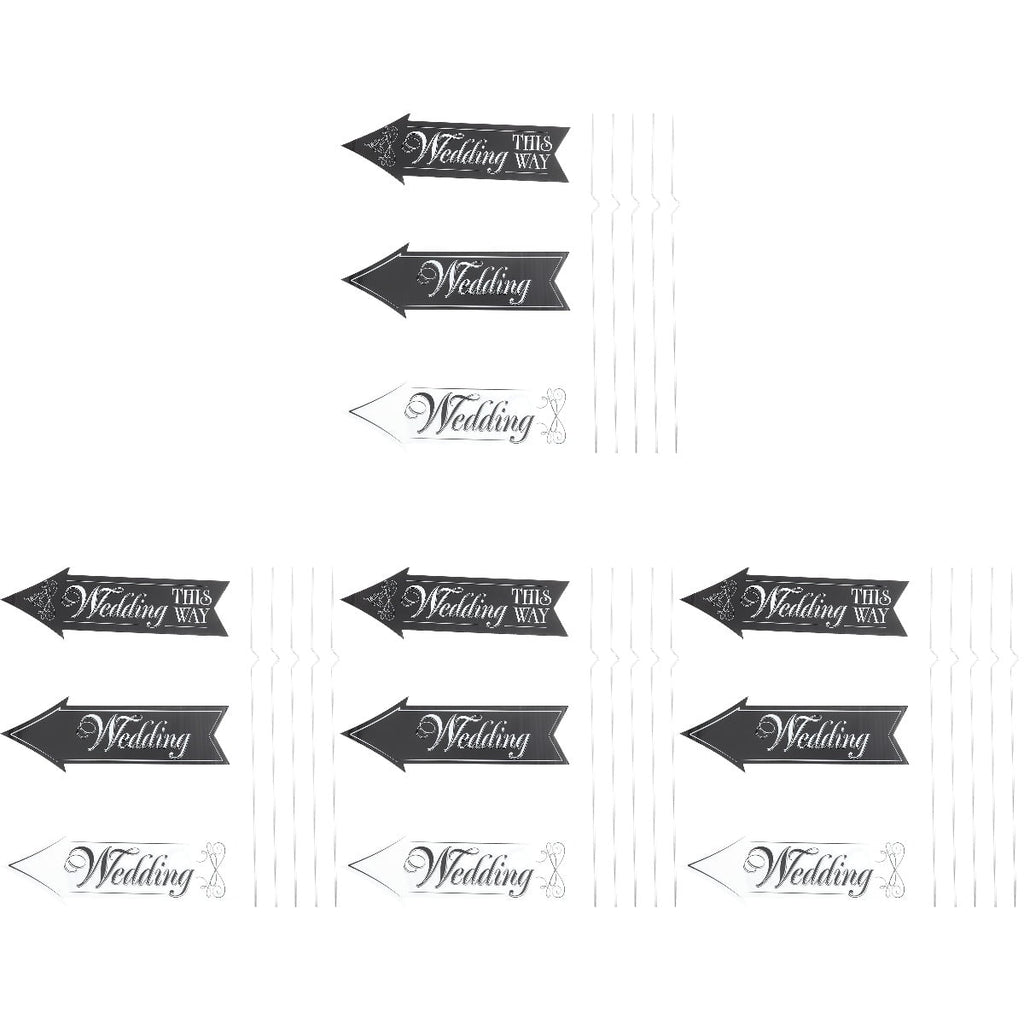 Raindrops 4 Sets Outdoor Wedding Signs DIY Yard Wedding Signs Outside Wedding Decor with Stakes