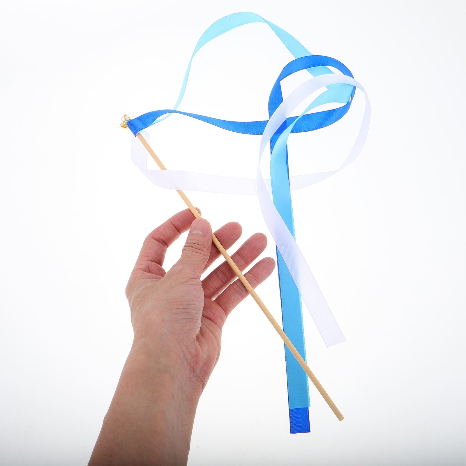 OUNONA Raindrops 30pcs Wedding Ribbon Sticks Party Streamers Wands Exit Decor Accessories