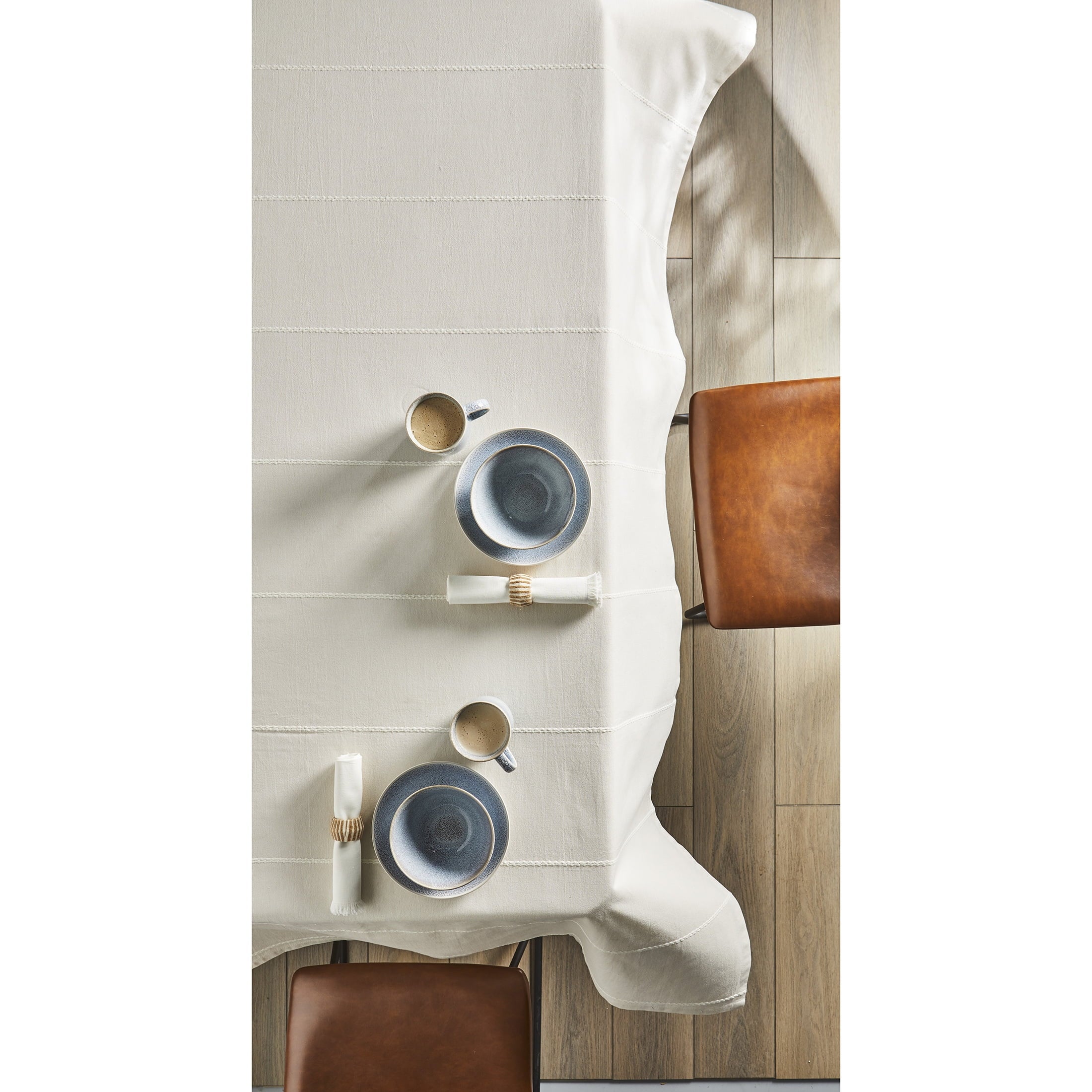 (3 pack) Better Homes & Gardens Stripe Tablecloth 60" x 84" - Beige - 100% Cotton