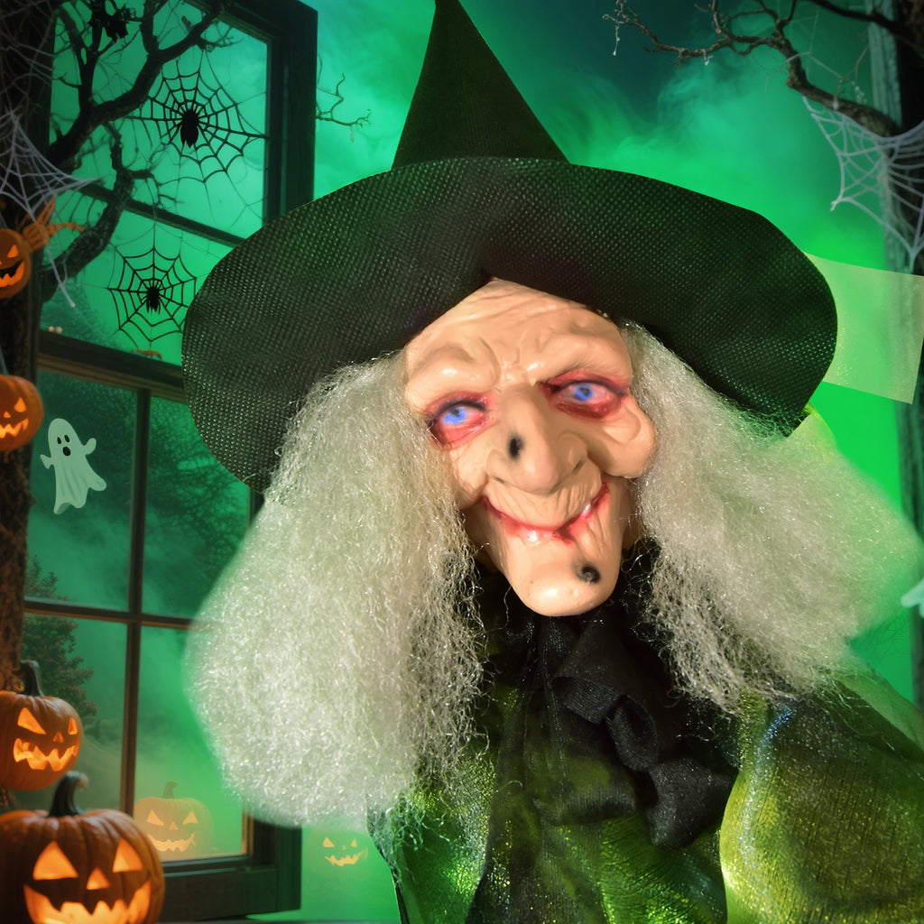 Halloween Witch Outdoor Decoraciones  Flying Witches Hanging Decor Halloween Hanging Witch Green