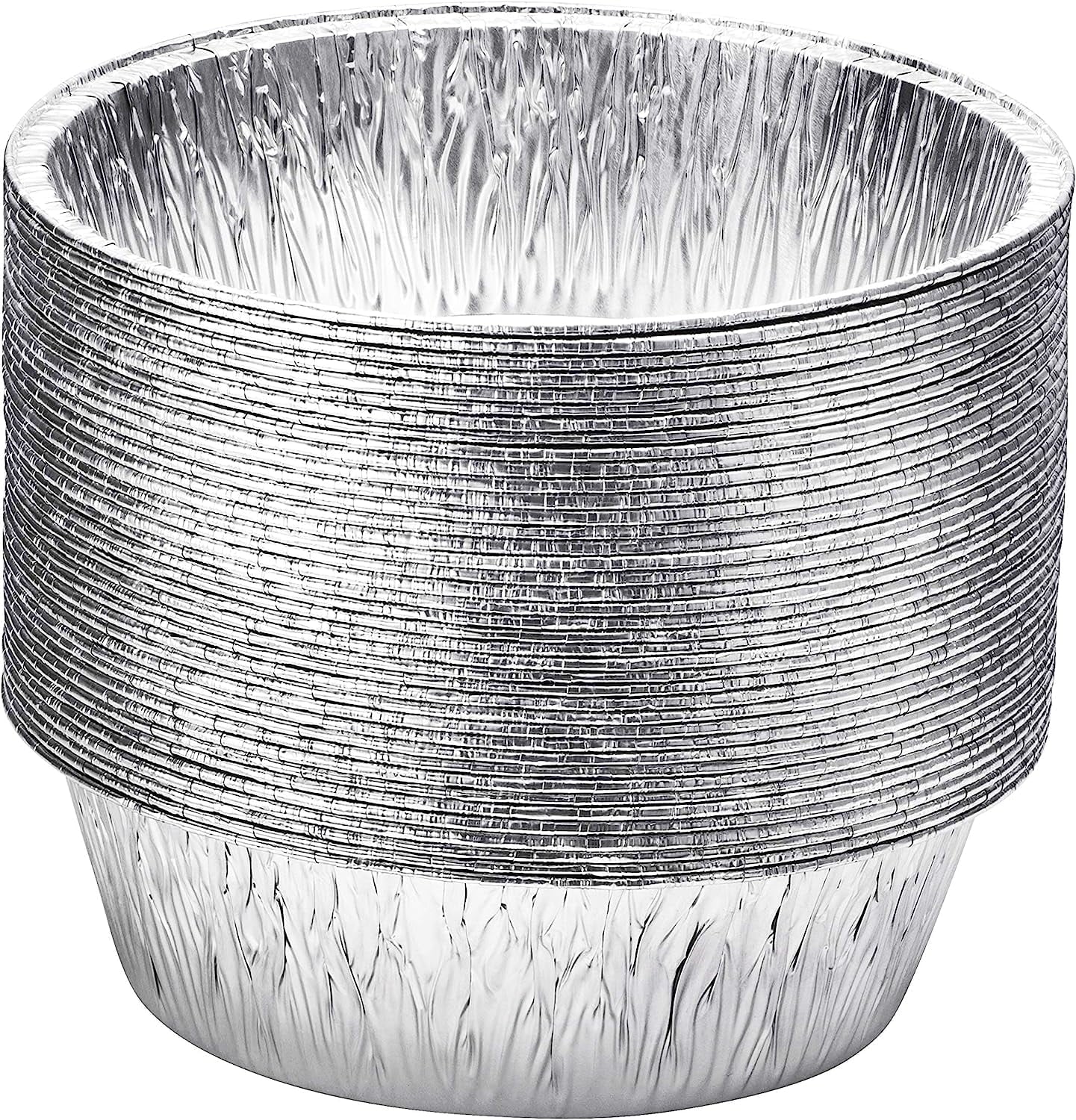 Displastible 10” Round Dutch Oven Liners Aluminum Pans for Cakes & Lasagna, 20-Pack