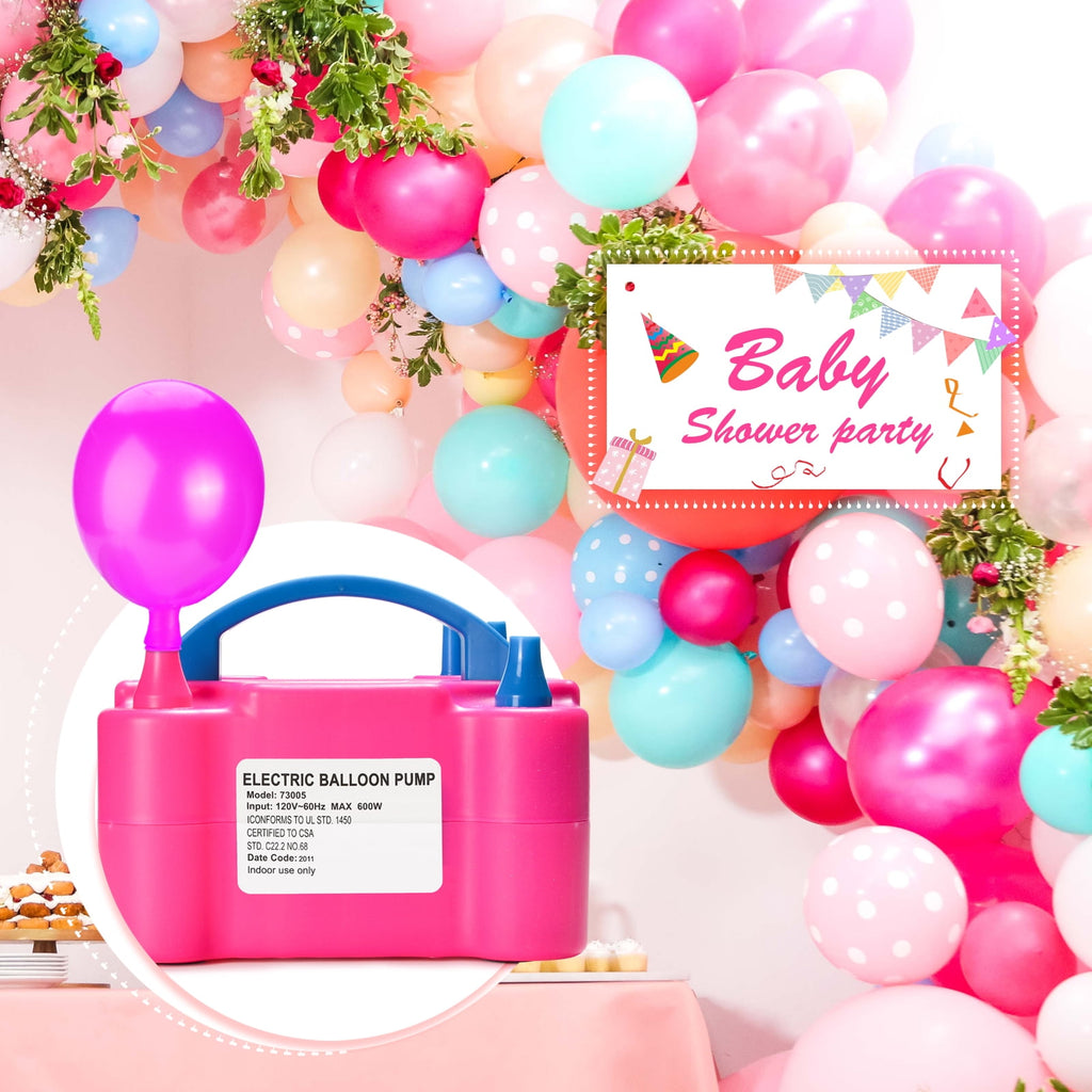 AGPTEK 110V 600W Electric Air Balloon Pump Dual Nozzle Inflator/Blower for Party Decoration