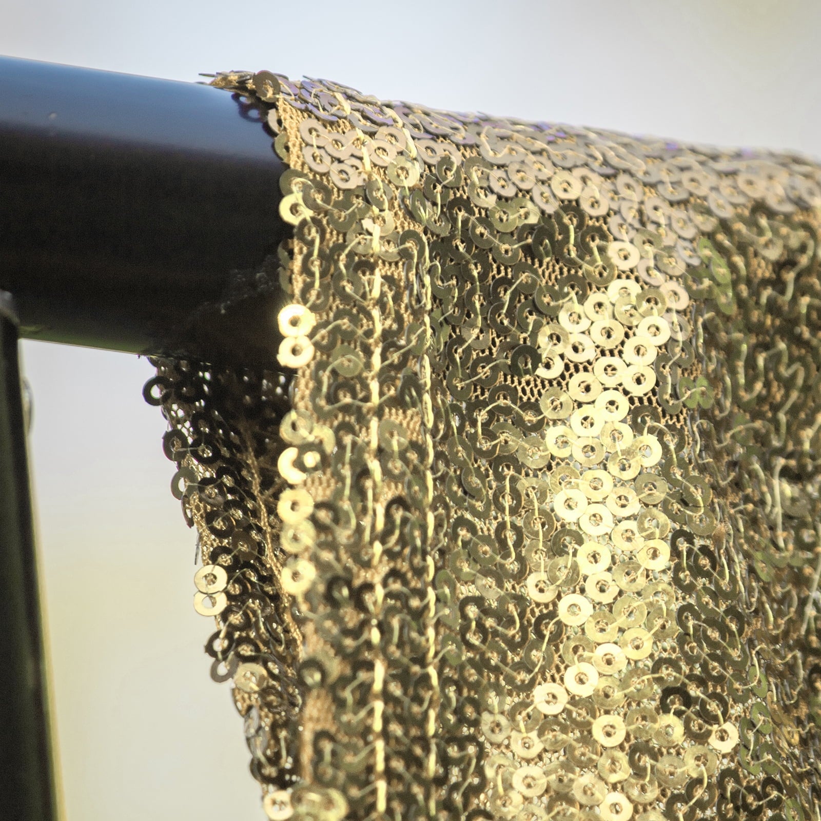 JYFLZQ Champagne Sequin Backdrop Curtain 8ft x 8ft Glitter Photo Booth Backdrop for Party