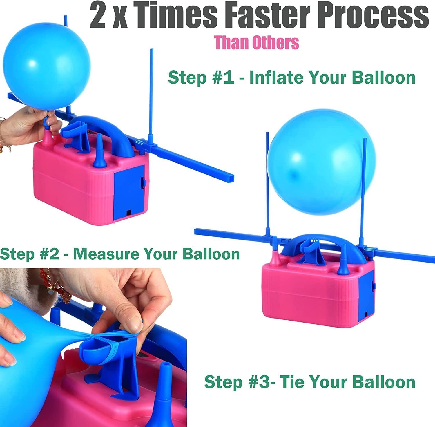 Electric Balloon Inflator Air Pump Massive Balloons Blower US Standard