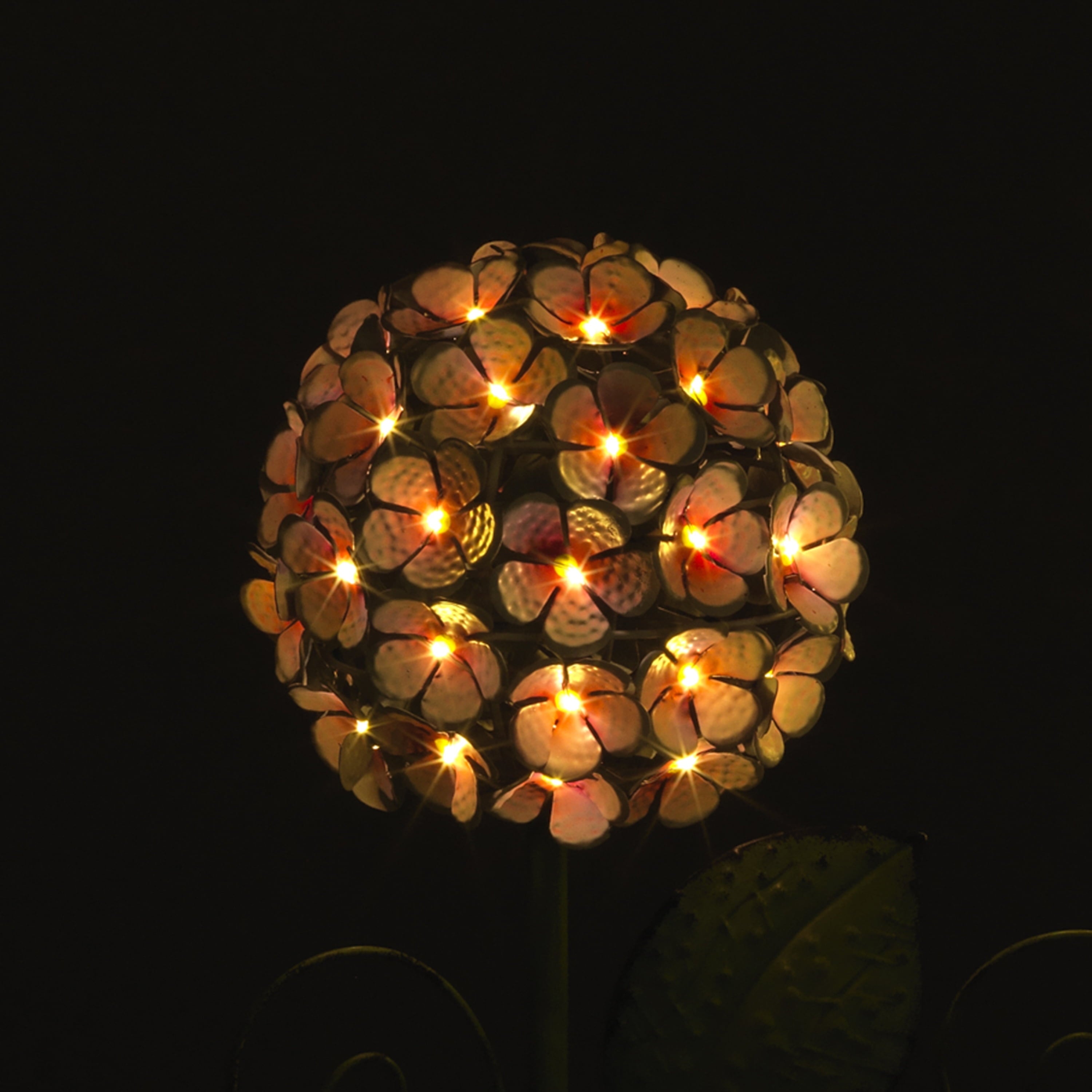 16.3 Inch Battery Operated Metal Flower Tabletop Decor