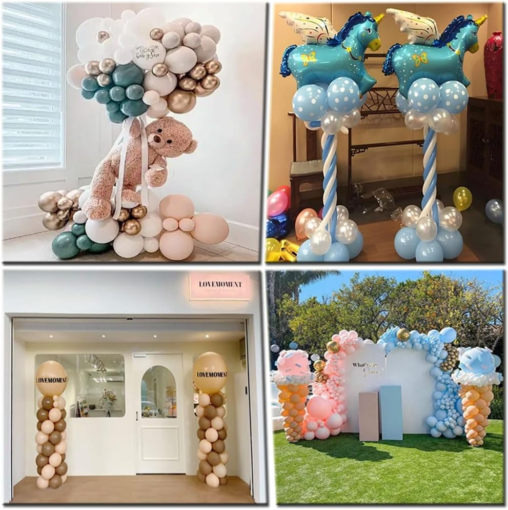 Balloon Arch Stand Kit, 2IN1 Metal Balloon Column Arch with Weighted Water Bag for Birthday, Graduation Ceremony, Baby Baptism, Wedding, Engagement , Various Festival Party Decoration