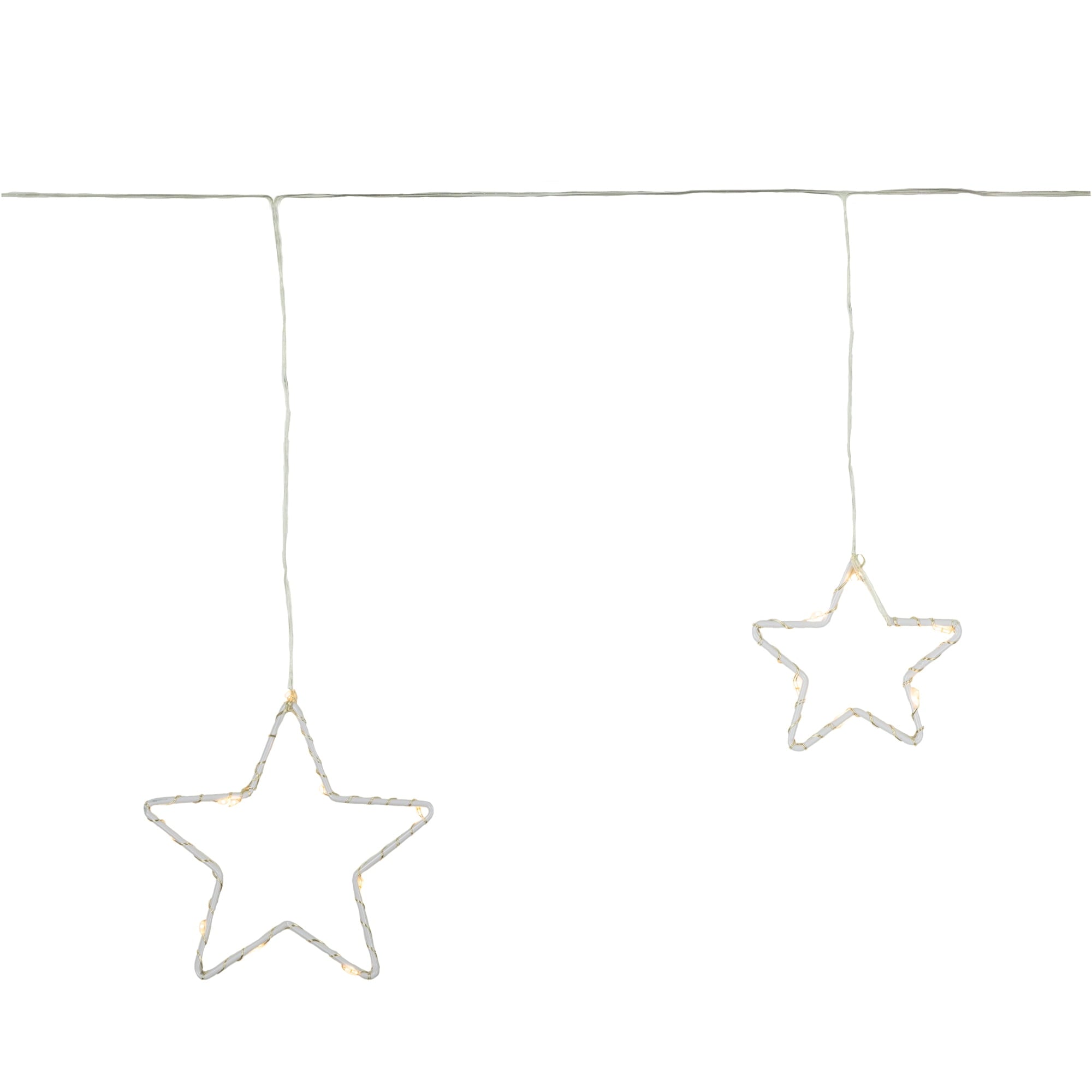 Northlight LED Lighted Stars Christmas Garland, 4ft, Warm White Lights