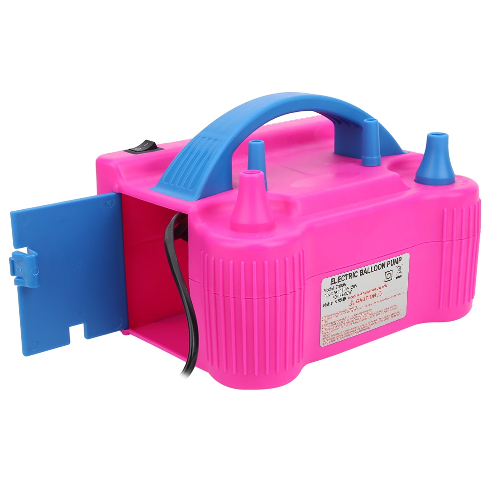 Electric Balloon Pump Blower Air Inflator 2 Nozzle Small Portable High Power 600W Stable Rate