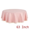 Unique Bargains Round Oil Proof Spill Proof Water Proof Lace TPU Kitchen Dining Tablecloth Light Coffee 47 inch