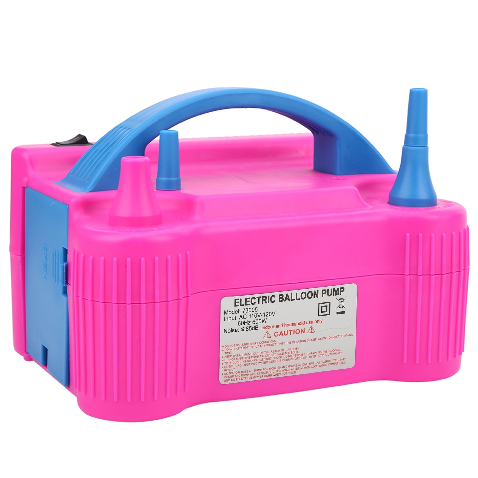 Electric Balloon Pump Blower Air Inflator 2 Nozzle Small Portable High Power 600W Stable Rate