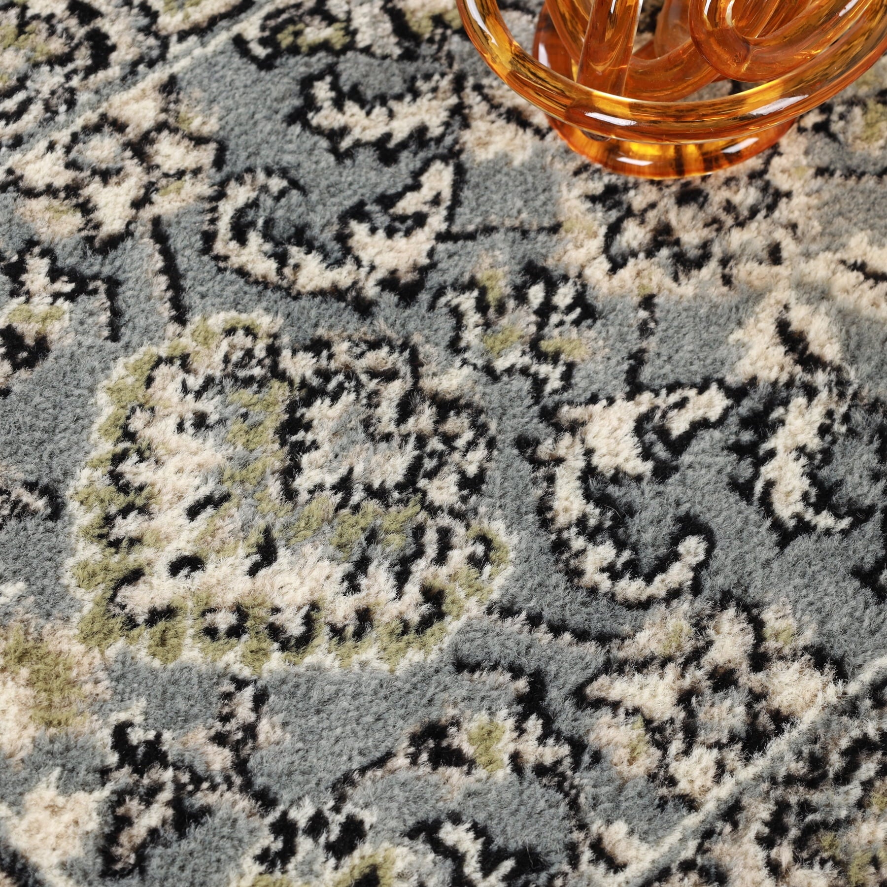 Superior Lille Traditional Floral Indoor Runner Rug, Cream, 8' x 10'