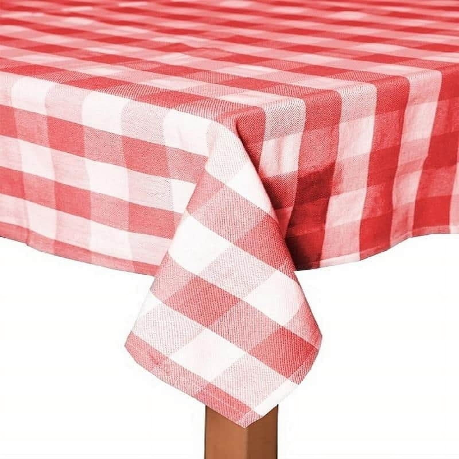 Farm Check Blue 100% Cotton Tablecloth 60"X84"