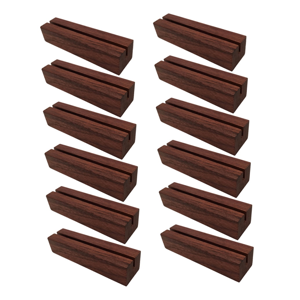 WHAMVOX  12 Pcs Holder Table Numbers Display Wooden Message Box Sign