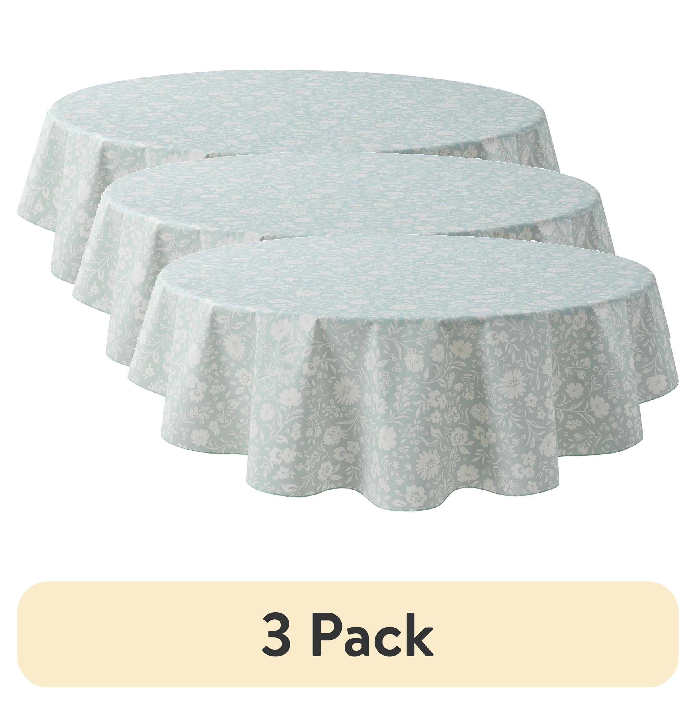 (5 pack) Mainstays Blue Striped PEVA Tablecloth 60" x 84" Rectangle
