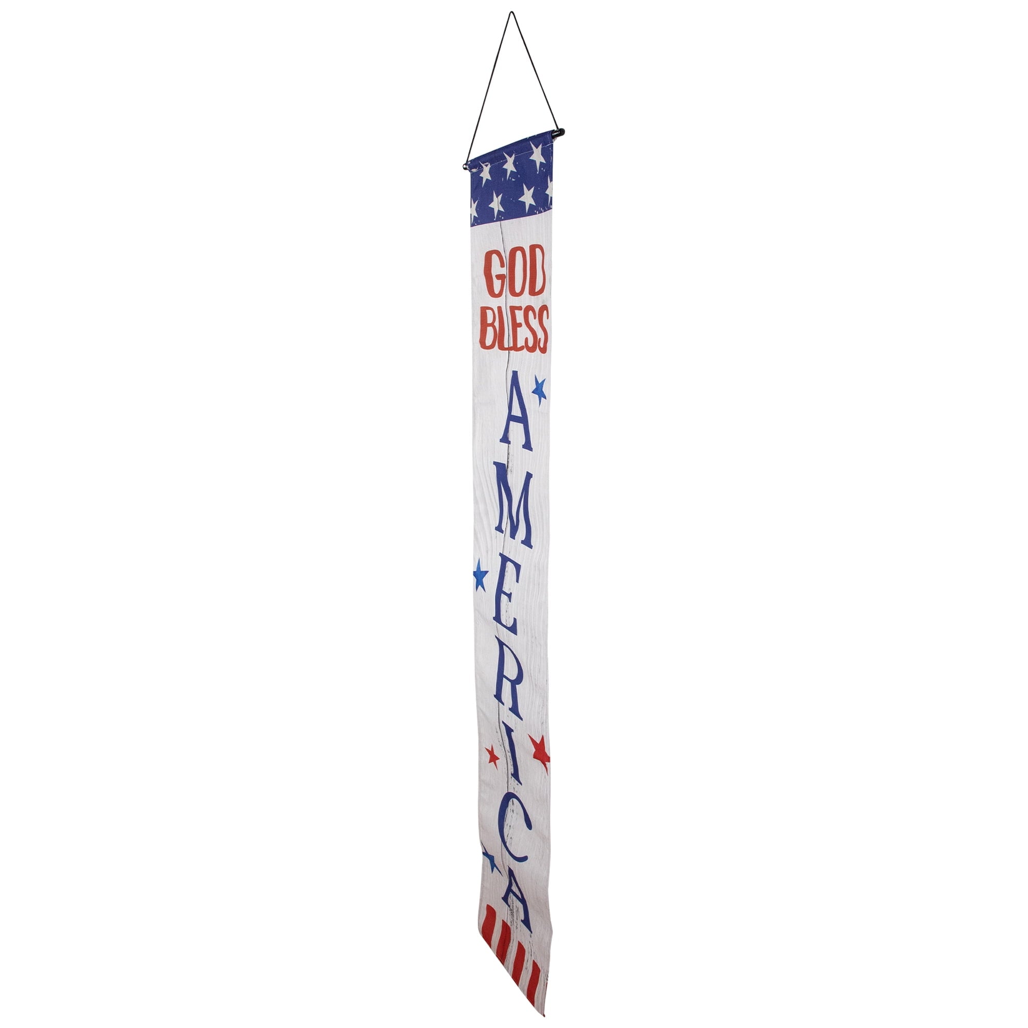 Northlight Stars and Stripes "I Heart USA" and "God Bless America" Door Banners - 71" - Set of 2