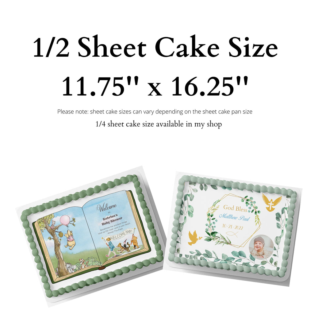 Elephant Themed Baby Shower Edible Image Cake Topper, by Edible Sugar Art