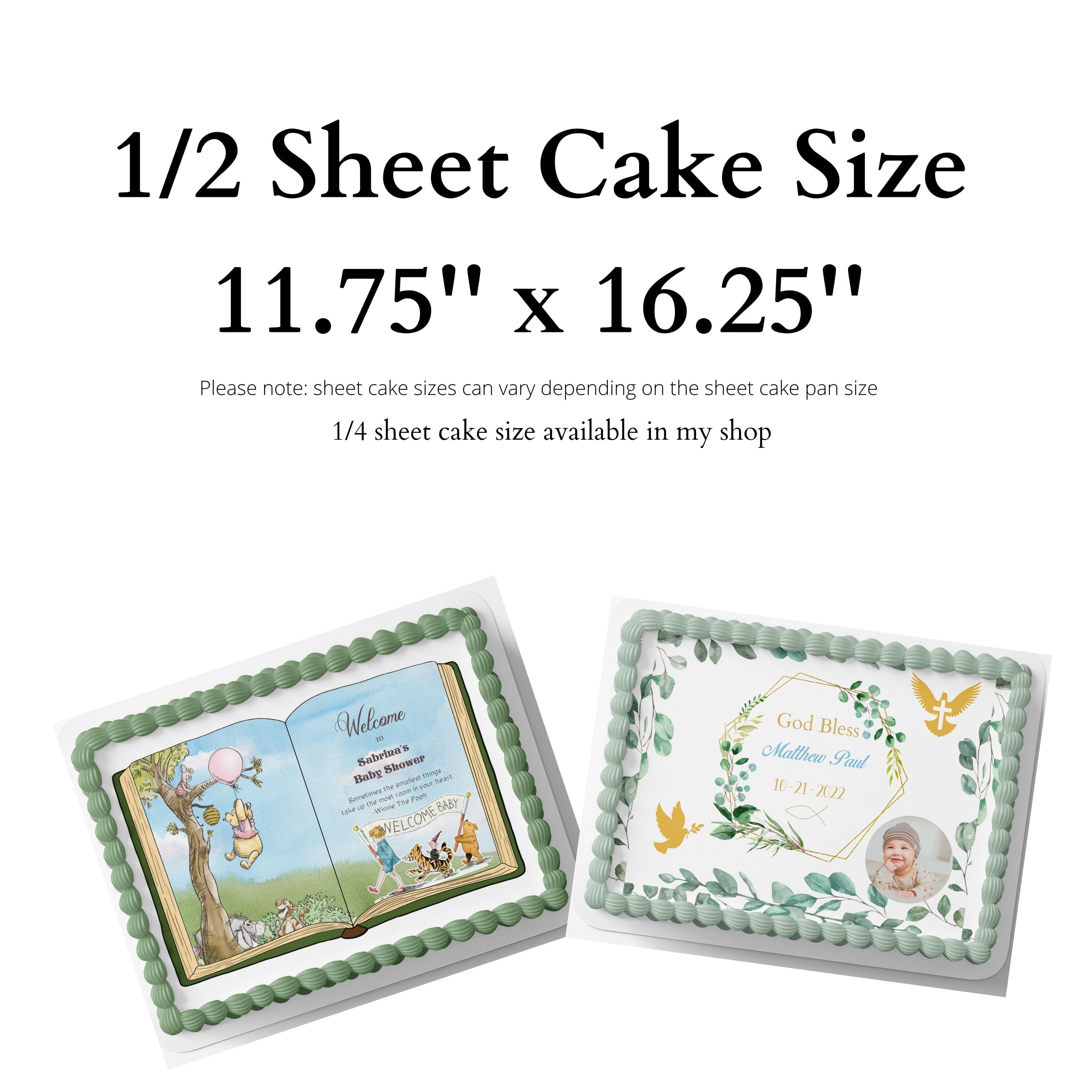 Elephant Themed Baby Shower Edible Image Cake Topper, by Edible Sugar Art