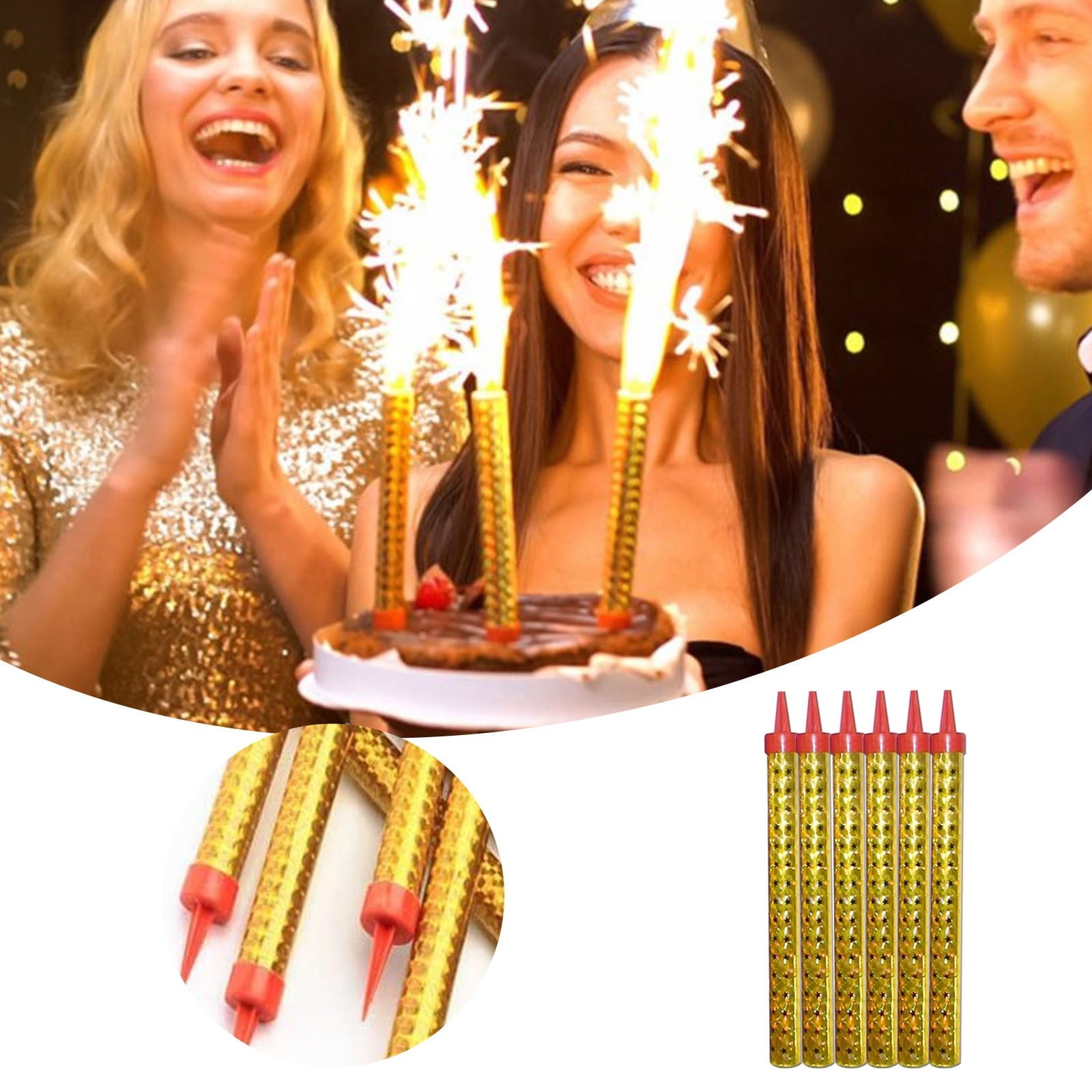 54Pcs Decoration Birthday Cake Topper for Women Men Party Cake Candle Decorations Wedding Holiday Steakhouse Restaurant Celebrate Festival