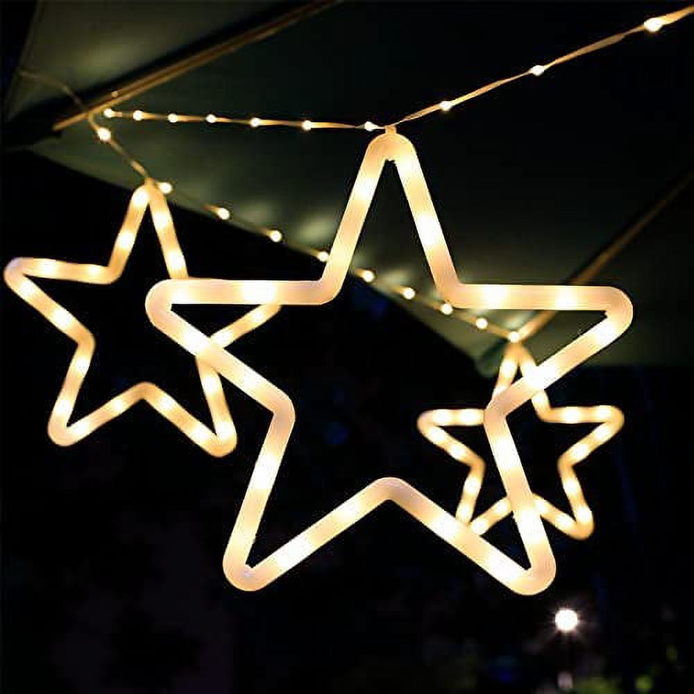 5 Star 11.8" String Light, 150 LED Lights with Remote 8 Lighting Mode, Warm White