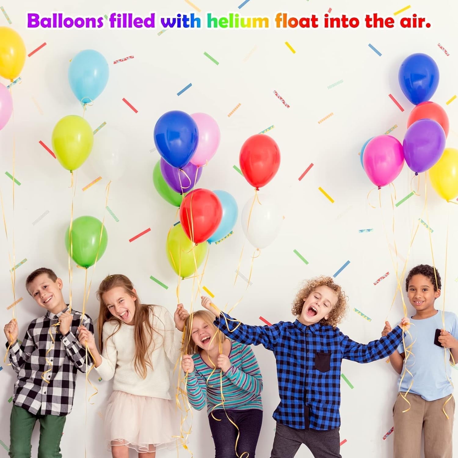 Airloons Portable Disposable 9.5inch Helium Tank Balloon Kit with 30 Multicolor 9-inch Latex Balloons