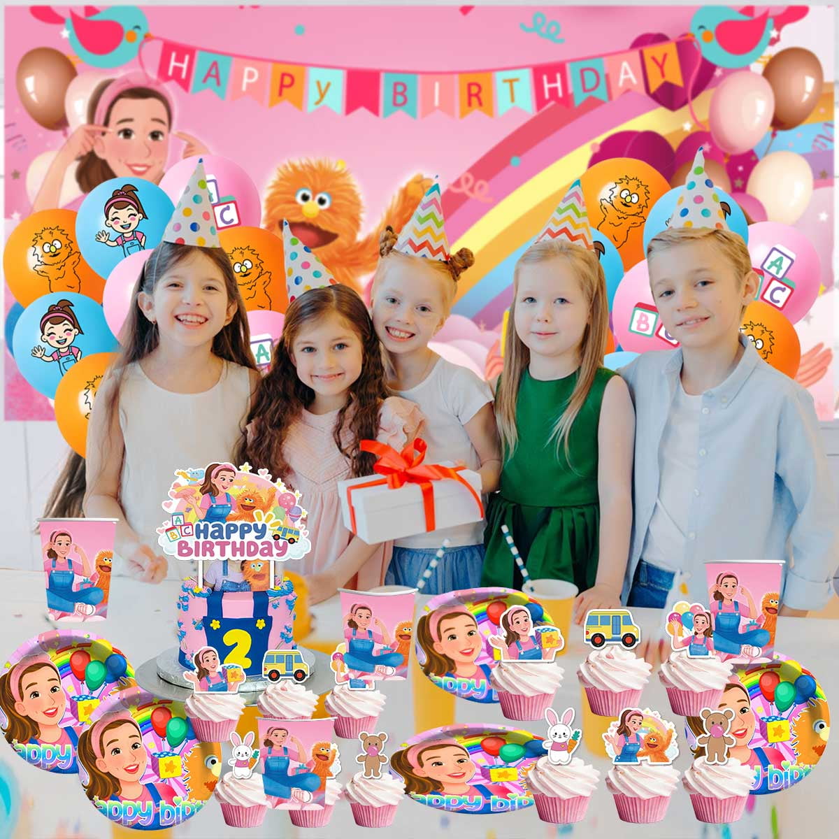 Ms Rachel Birthday Cups Party Supplies Plates Decorations Cake Topper Decor