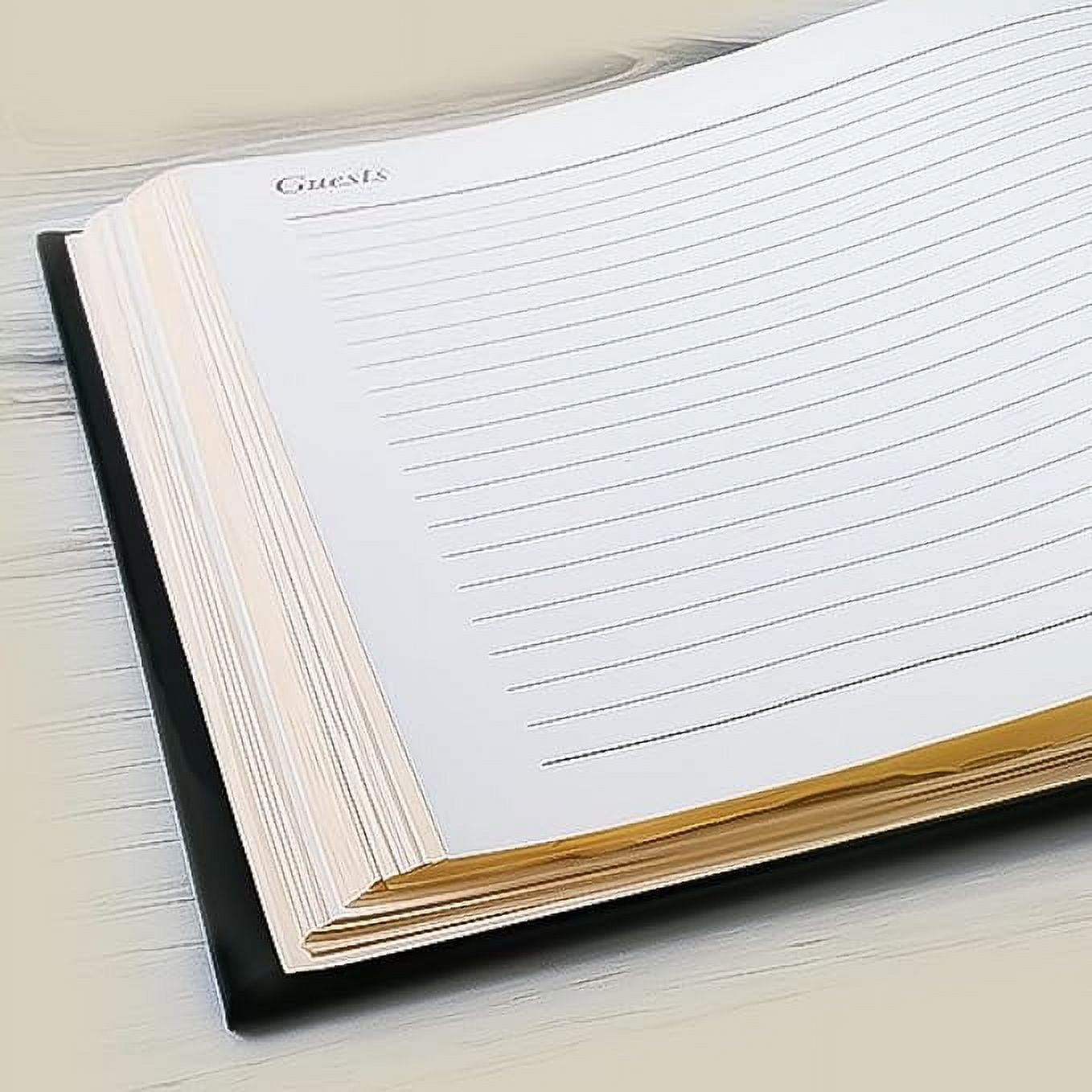 Gallery Leather Guest Book - Freeport Metallic Gold - 7" x 9"