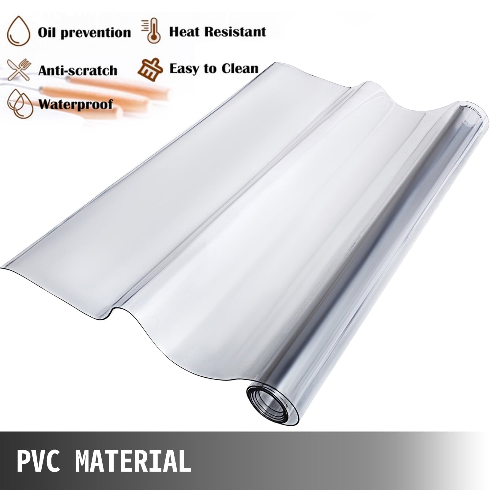 BENTISM 96 x 42 inch Clear Table Cover Protector, 2mm Thick Clear Desk Protector Table Pads, Plastic Tablecloth Table Protector for Dining Room Table