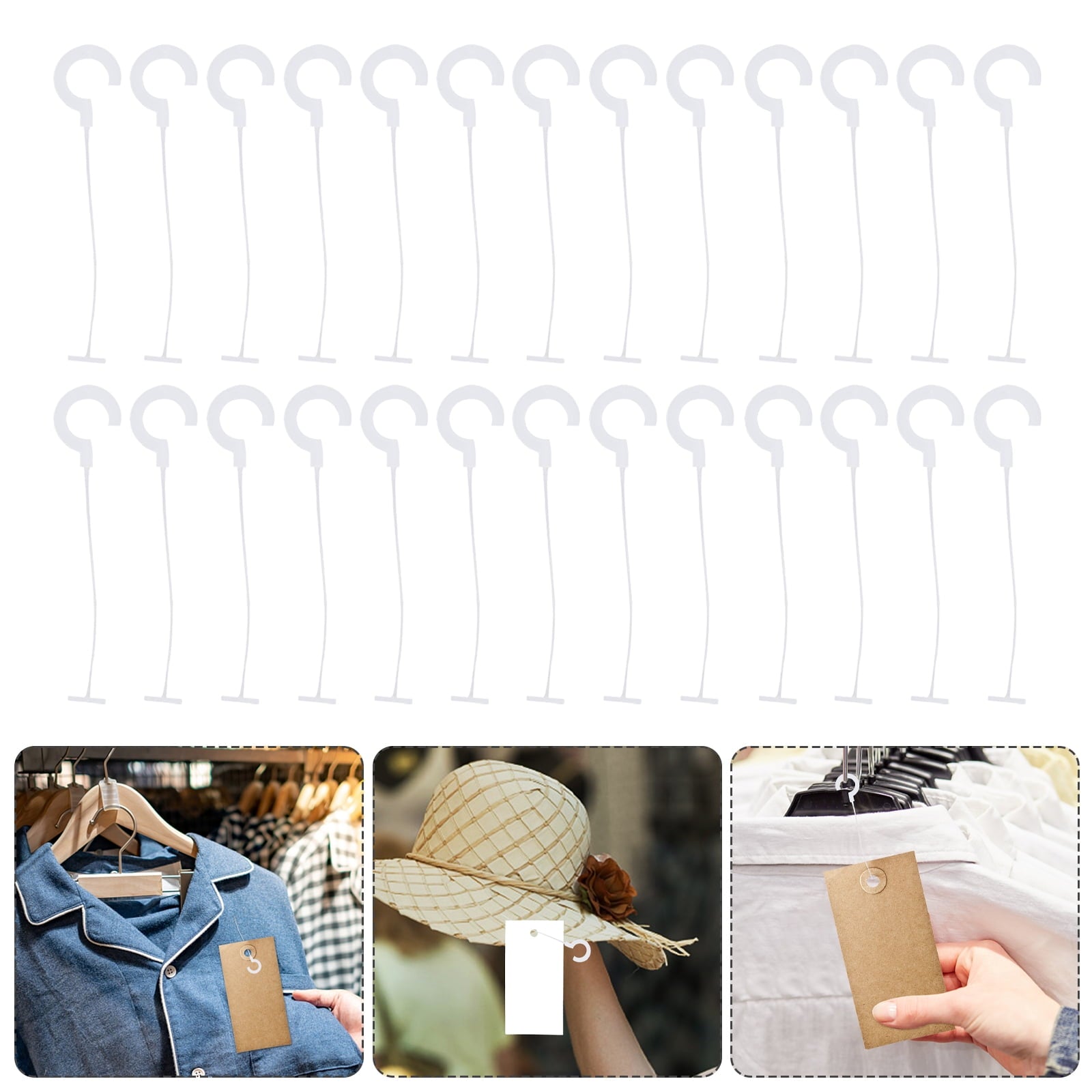 5000 Pcs Trademark Tag Line Labels Tag Label Fasteners Gift Card Reveal Tag Hooks Price Tag Buckle