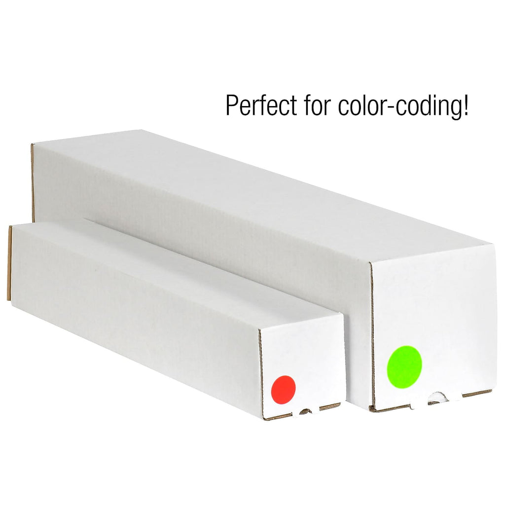 Tape Logic Inventory Circle Labels 4" Fluorescent Yellow 500/Roll DL615L