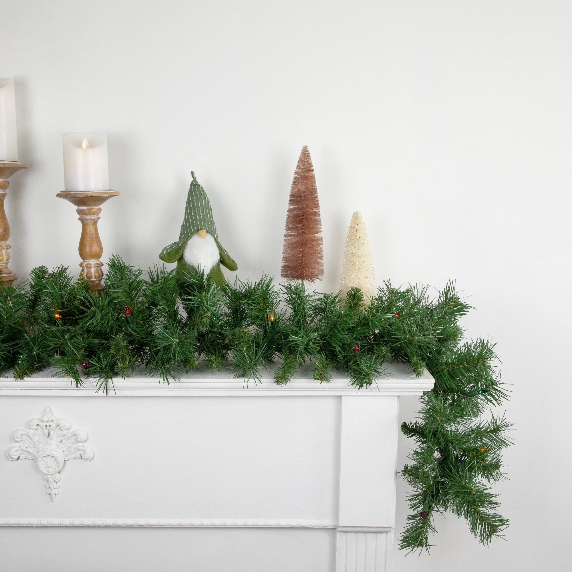 Northlight Pre-Lit Chatham Pine Artificial Christmas Garland - 9' x 10" - Multi-Color Lights