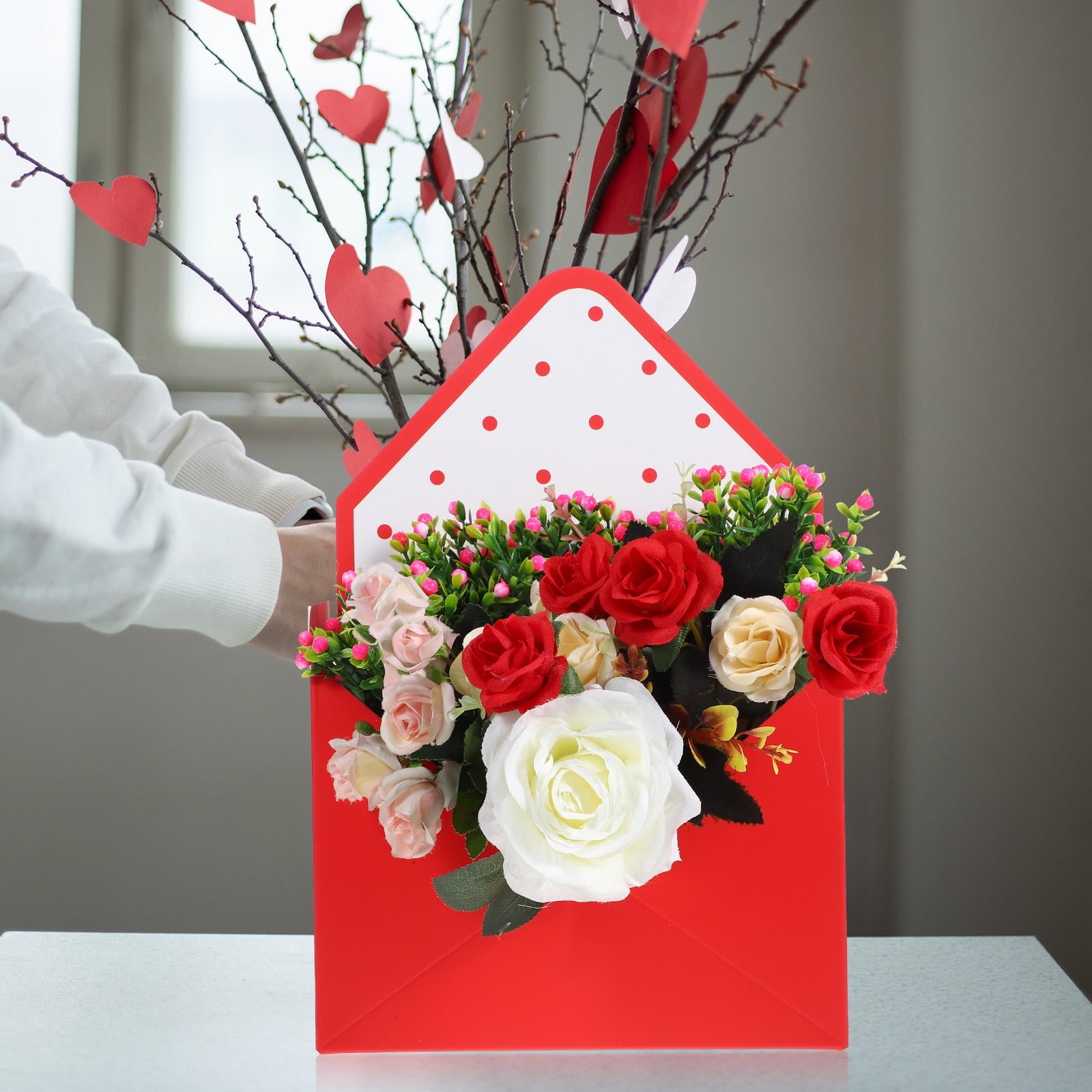 WHAMVOX 9Pcs Flower Packaging Boxes Bouquet Wrapping Storage Box Florist Gift Paper Box