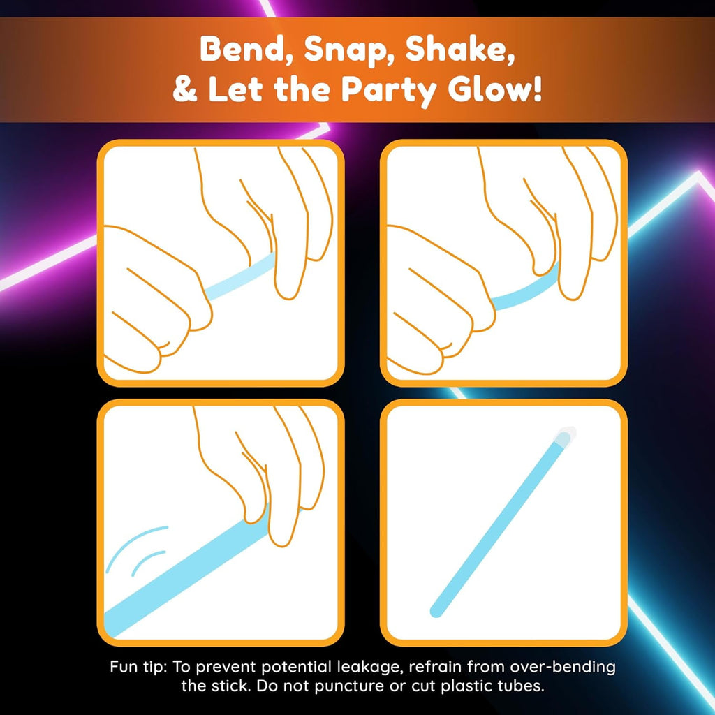Glow Fever Glow Sticks Bulk 100ct Premium Glow in The Dark Light Up with Lanyards, for Glow Party Supplies, Party Favors, Birthday, Halloween, Graduation, Super Bright, Glow Up to 12 hrs