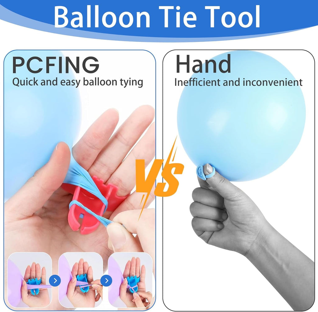Balloon Pump Electric, Portable Balloons Inflator Blower Machine with Balloon Tie Tool & Dual Nozzle