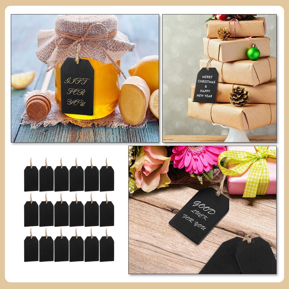 CIMAXIC DIY MultiFunction Gift Tags Black Chalkboard Design Organizing Objects Adornment