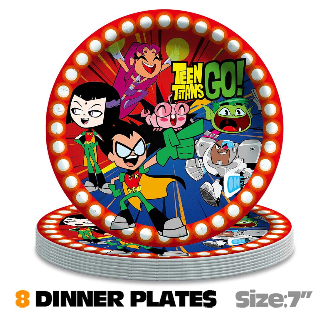 Teen Titans Go Party Supplies Decor Tableware Backdrop Banner Cake Topper Balloons Birthday Decorations