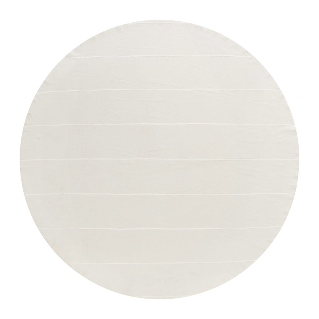 (3 pack) Better Homes & Gardens Stripe Tablecloth 70" Round - Beige - 100% Cotton