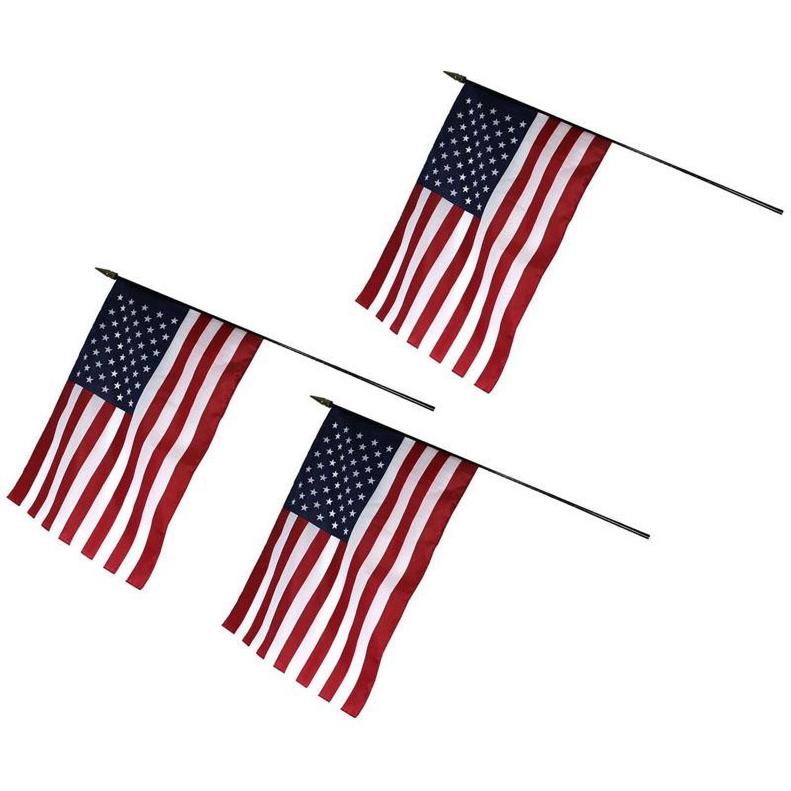 Annin and Company . Classroom Flag, 16 Inch x 24 Inch with Staff, 3 Count