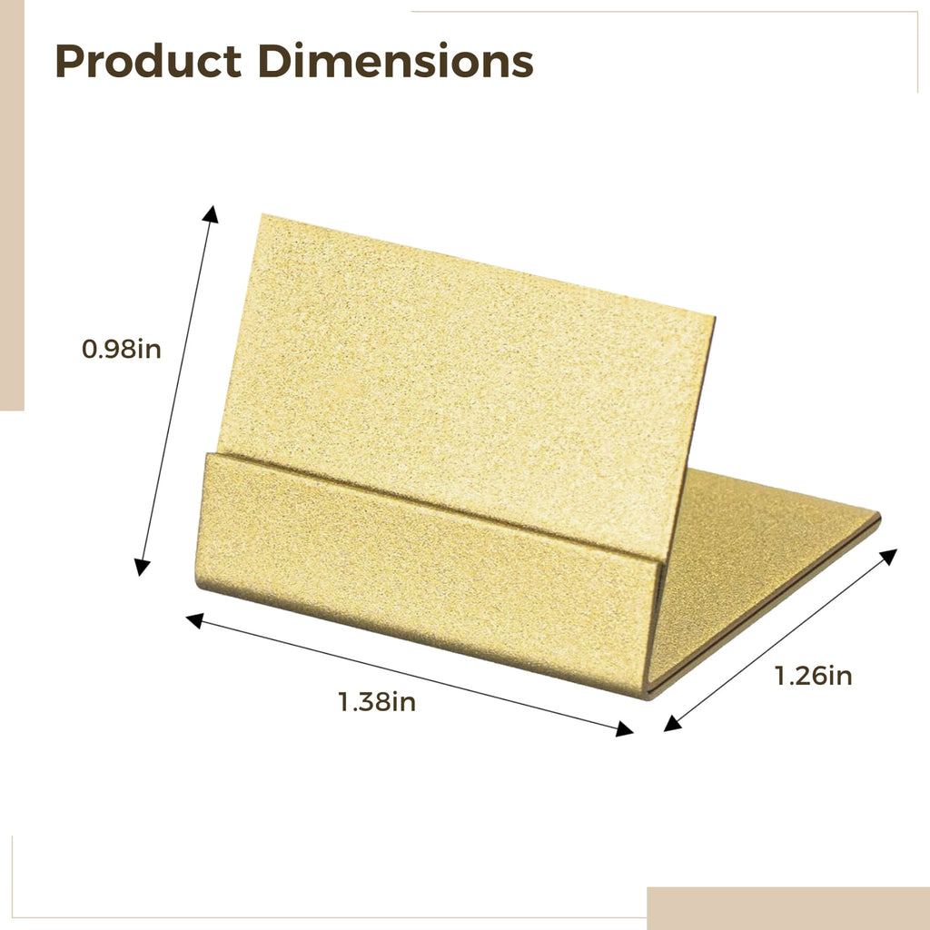 24 Pcs Gold Metal Name Card Holders, Table Number Holders, L-Shaped Foldable Display Stands for Weddings, Parties, Events, Includes Sturdy Support and Versatile Use for Cards, Photos, Goods