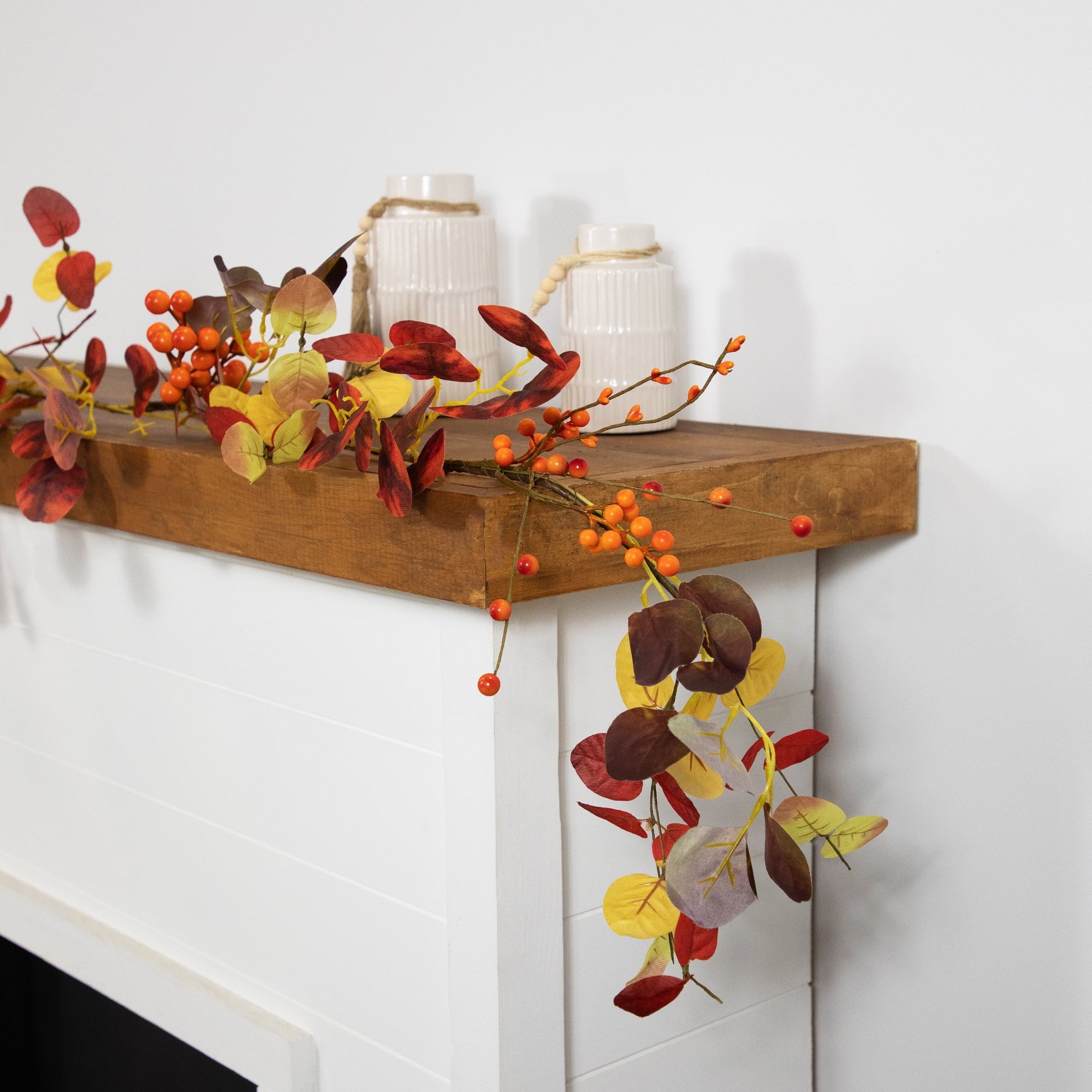 Northlight 5' x 8" Berries and Leaves Artificial Fall Harvest Garland, Unlit