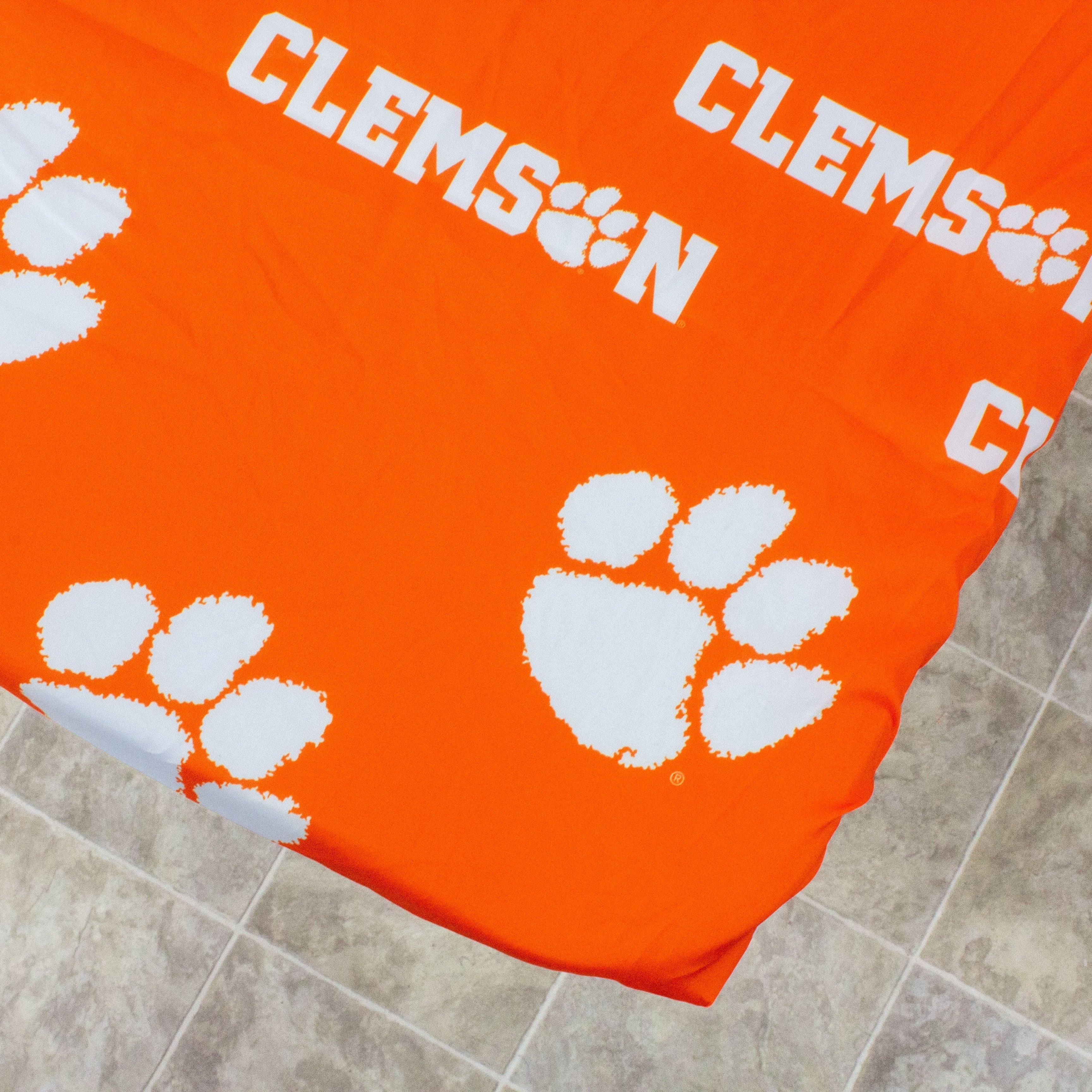 Clemson Tigers Tailgate Fitted Tablecloth, 72" x 30", 6 ft table - 72" x 30", 6 ft table