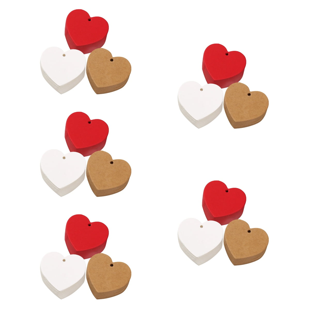 FRCOLOR 1500 Pcs  Heart Shaped Paper Tags Hanging Craft Tags Small Gift Wrapping Tags Heart Cutouts Decors