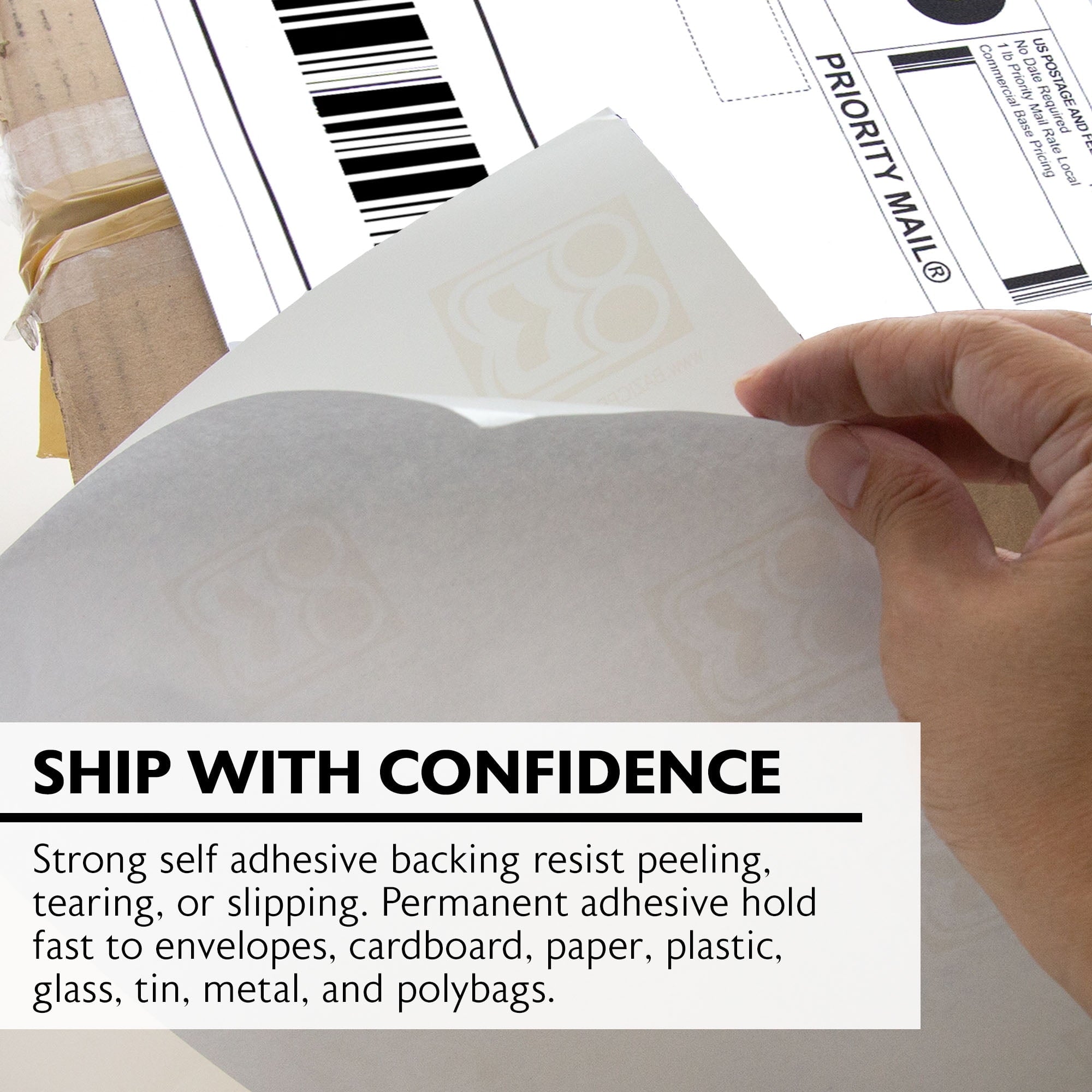 BAZIC White Label 8.5"X11" Address Stickers for Printer (10/Pack), 24-Packs